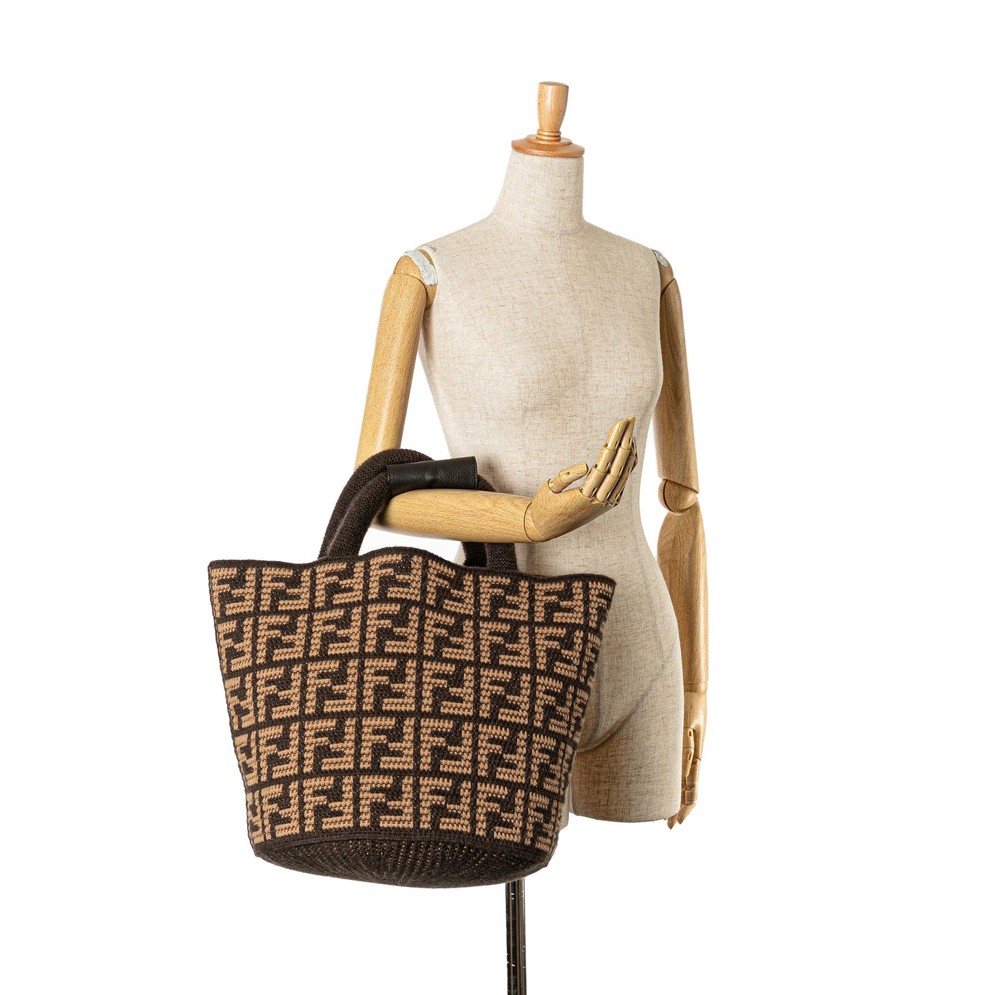 Fendi Zucca Cashmere Shopping Tote