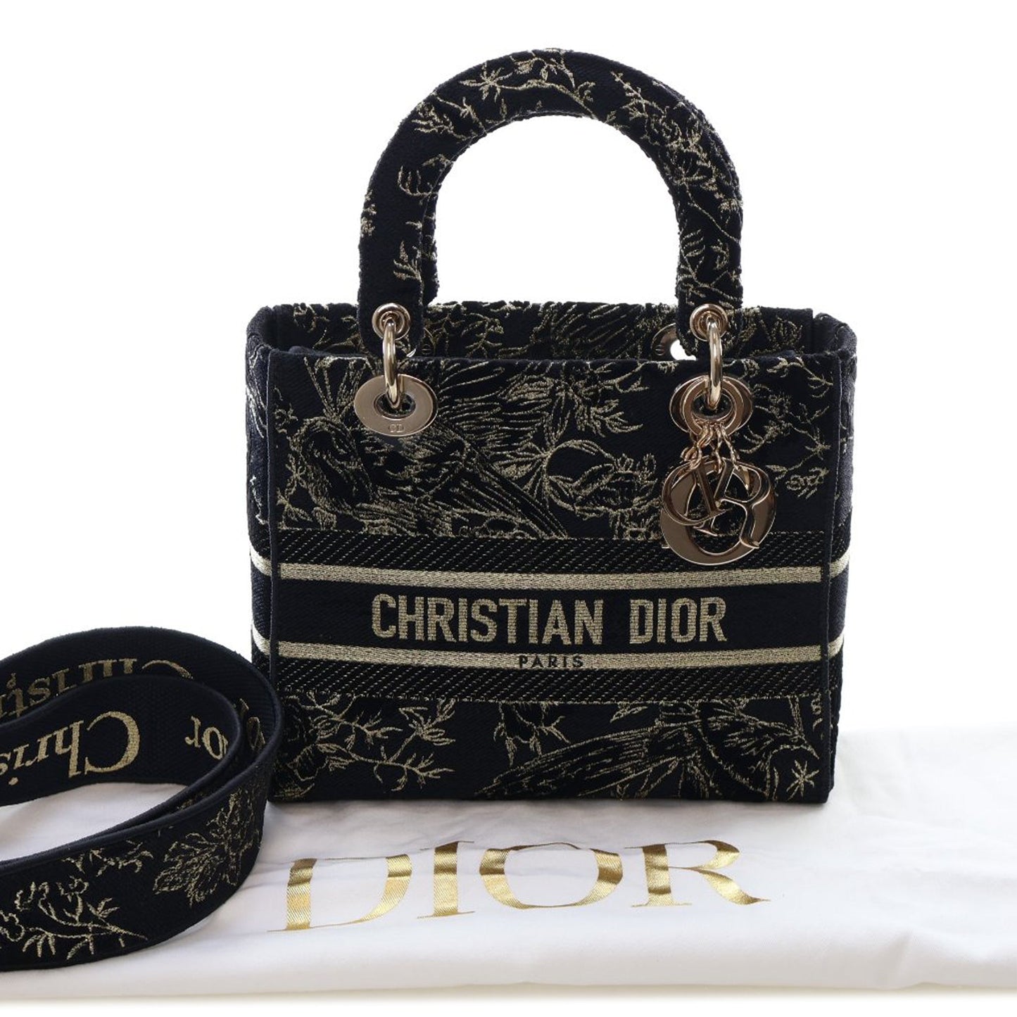 Dior Medium Embroidered Canvas Toile de Jouy Lady D Lite