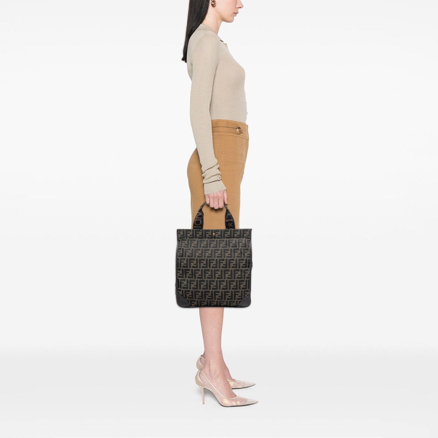 Fendi Zucca Canvas Shopping Tote