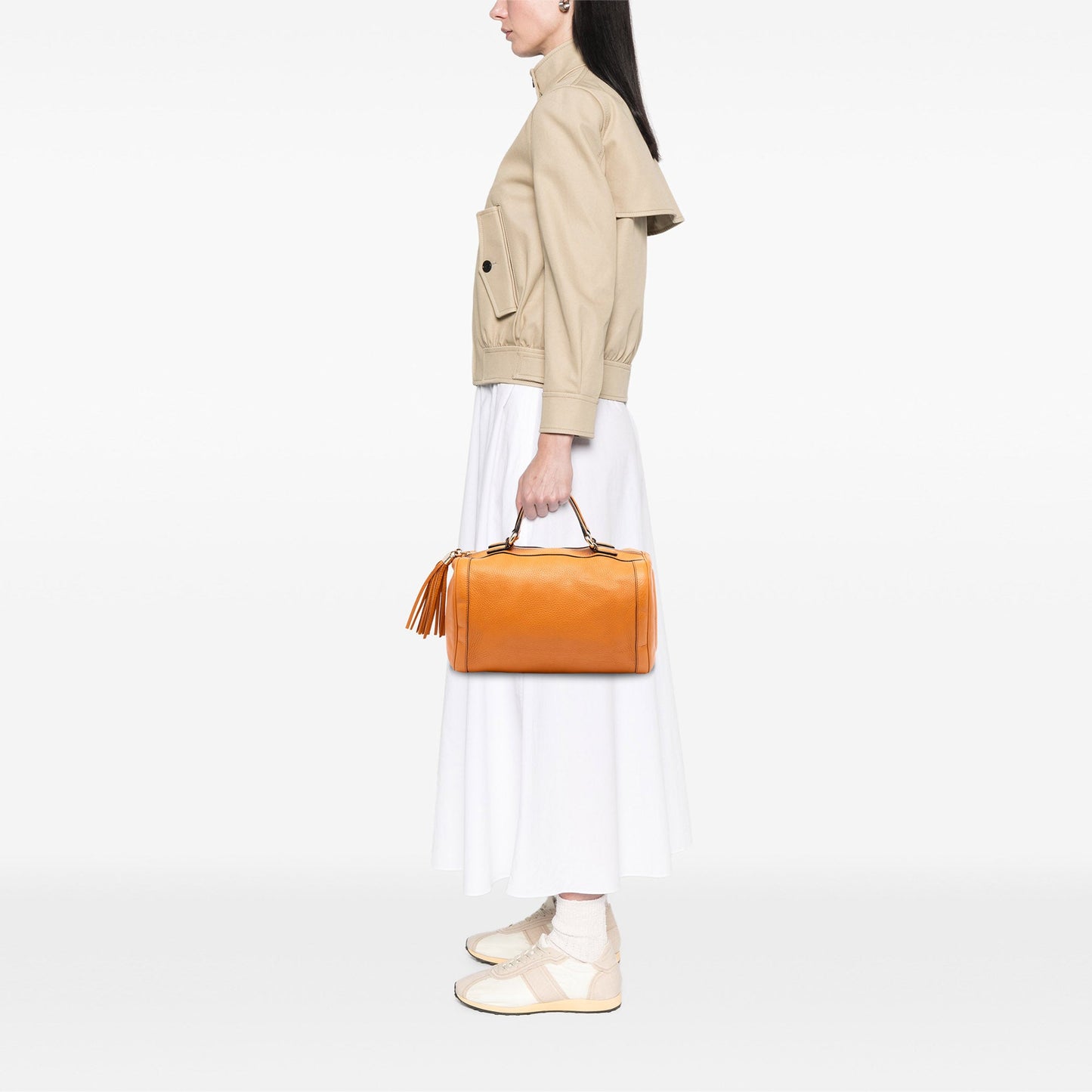 Gucci Medium Pebbled Calfskin Soho Boston Bag
