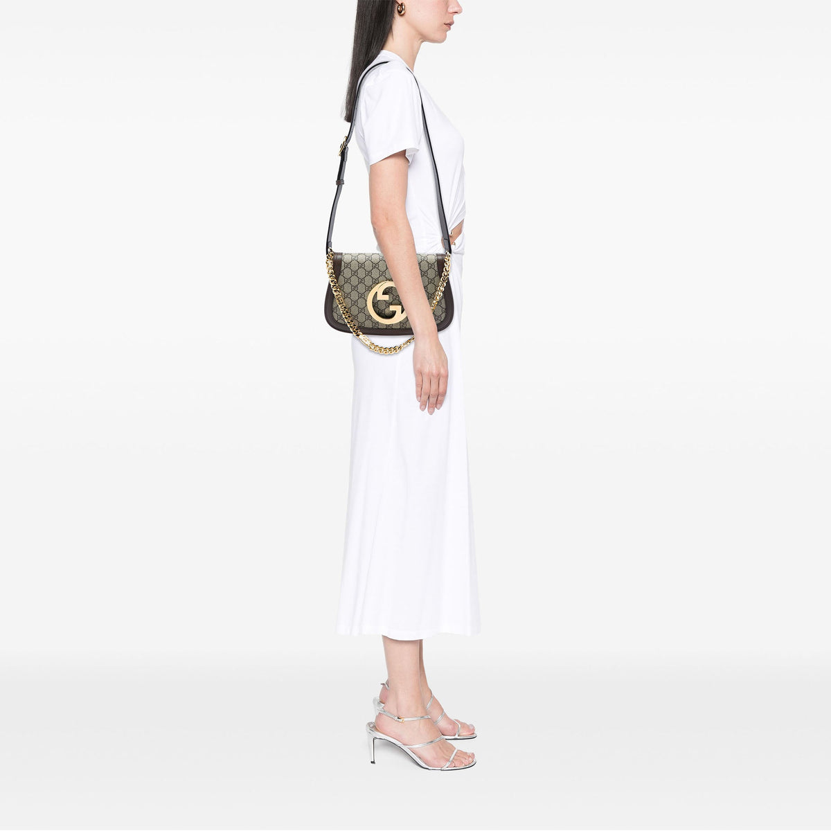 Gucci Small GG Supreme Blondie Chain Satchel