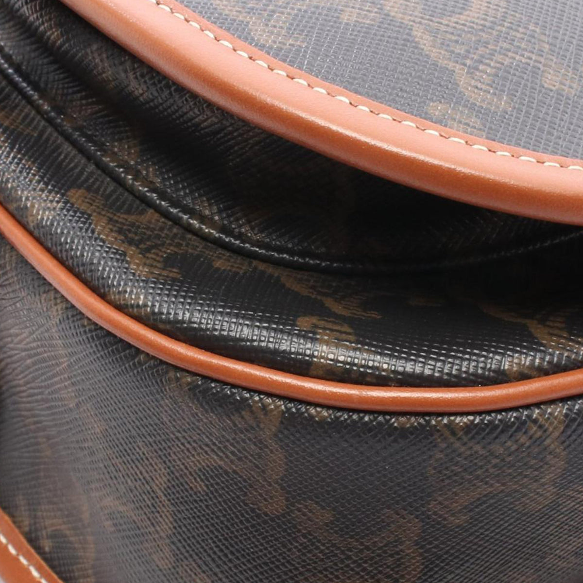 Celine Medium Triomphe Coated Canvas Folco Crossbody