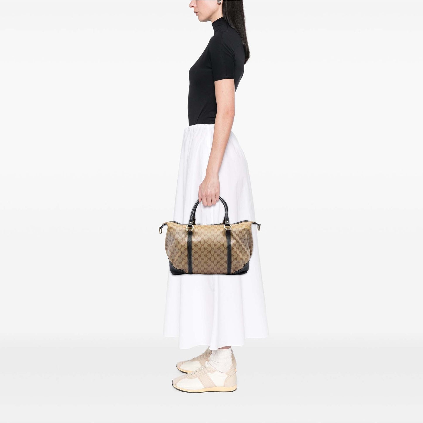 Gucci GG Crystal Horsebit Nail Boston Bag