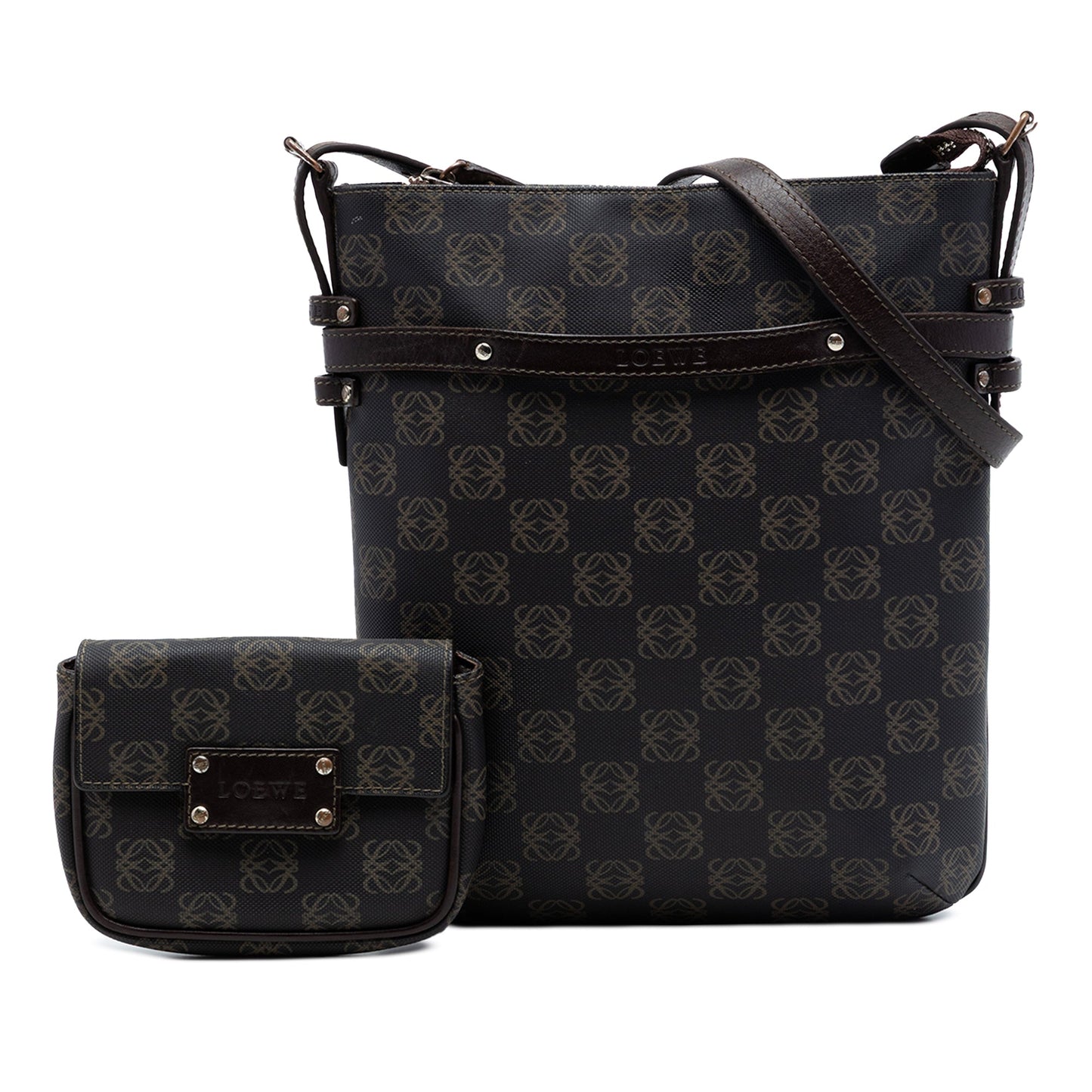 LOEWE Anagram Coated Canvas Crossbody