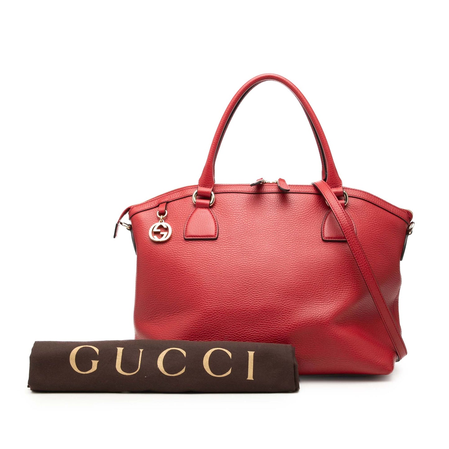 Gucci Large Dollar Calfskin GG Charm Dome Satchel