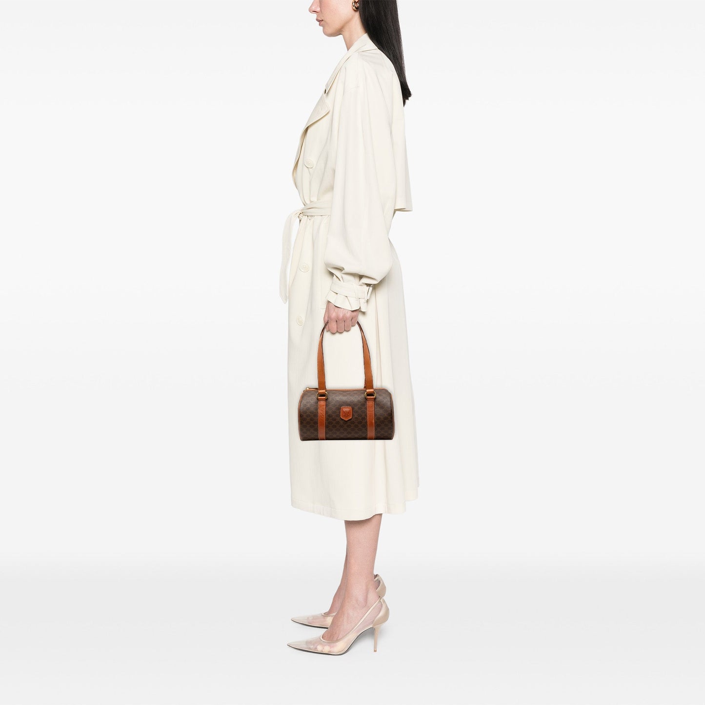 Celine Macadam Coated Canvas Shoulder Bag