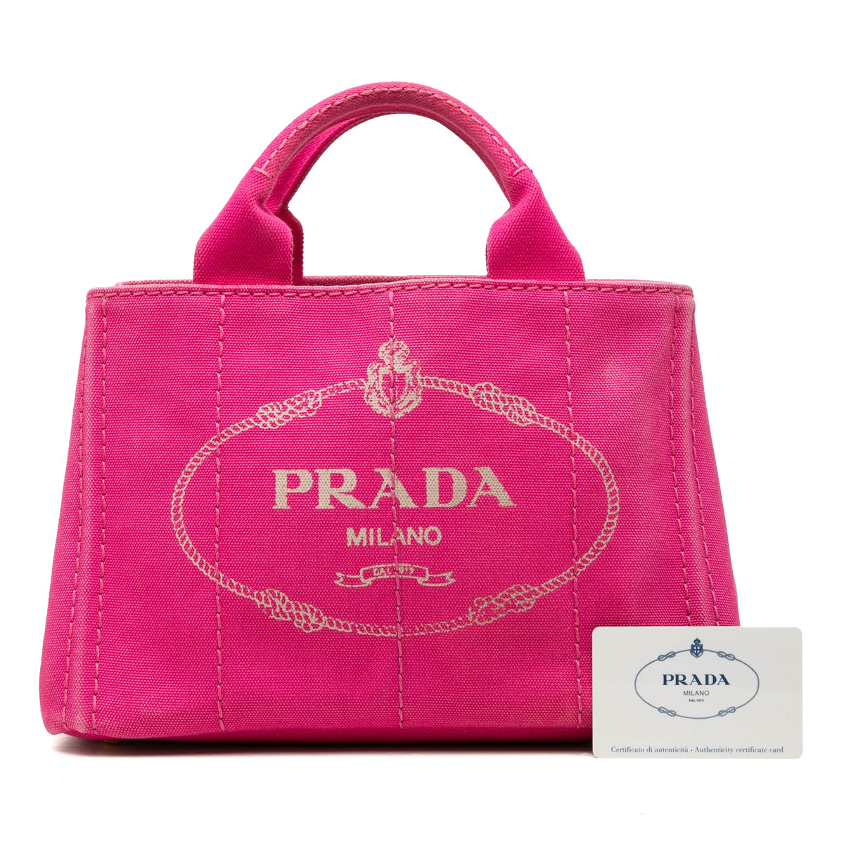 Prada Small Canvas Canapa Logo Tote