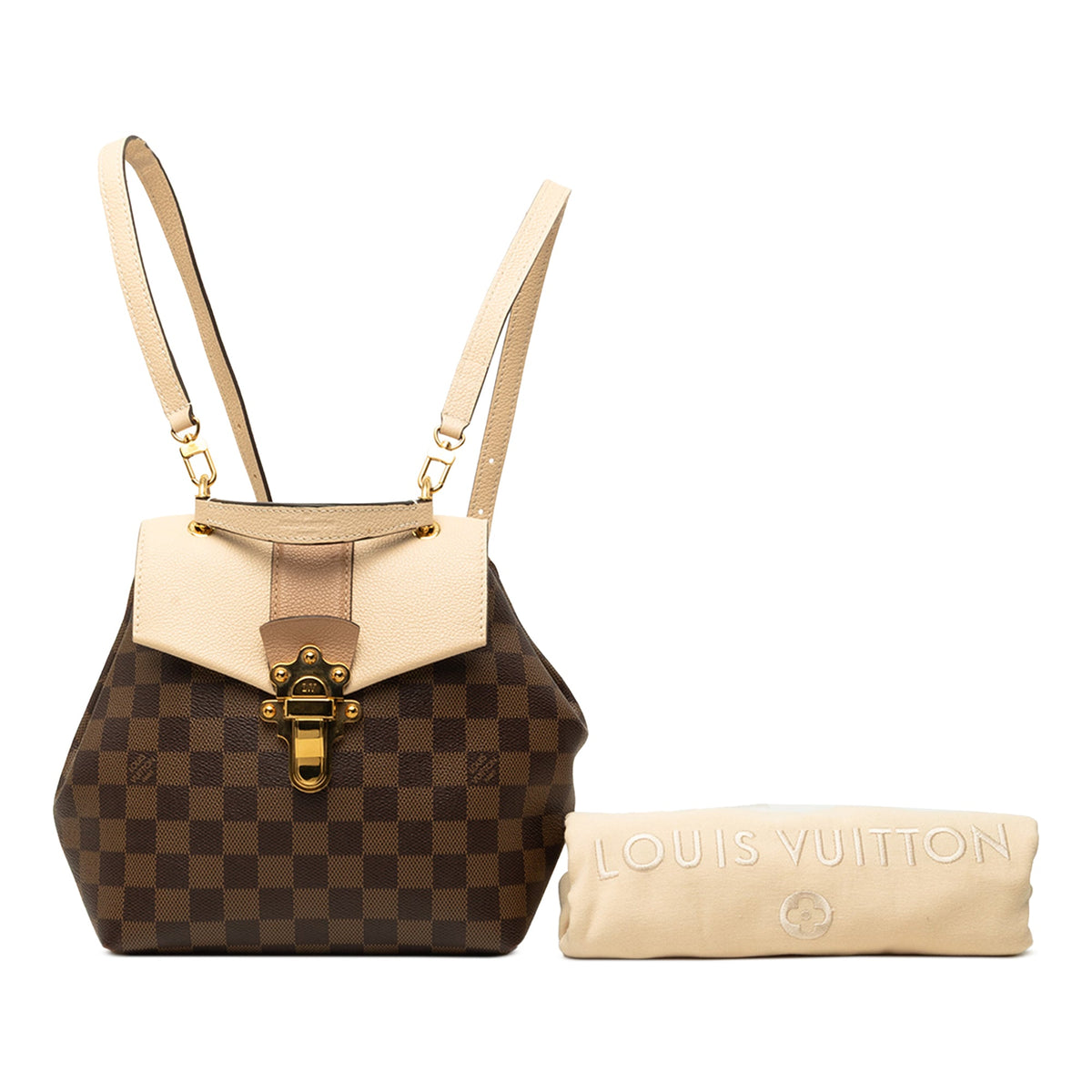 Louis Vuitton Damier Ebene Clapton — Brown