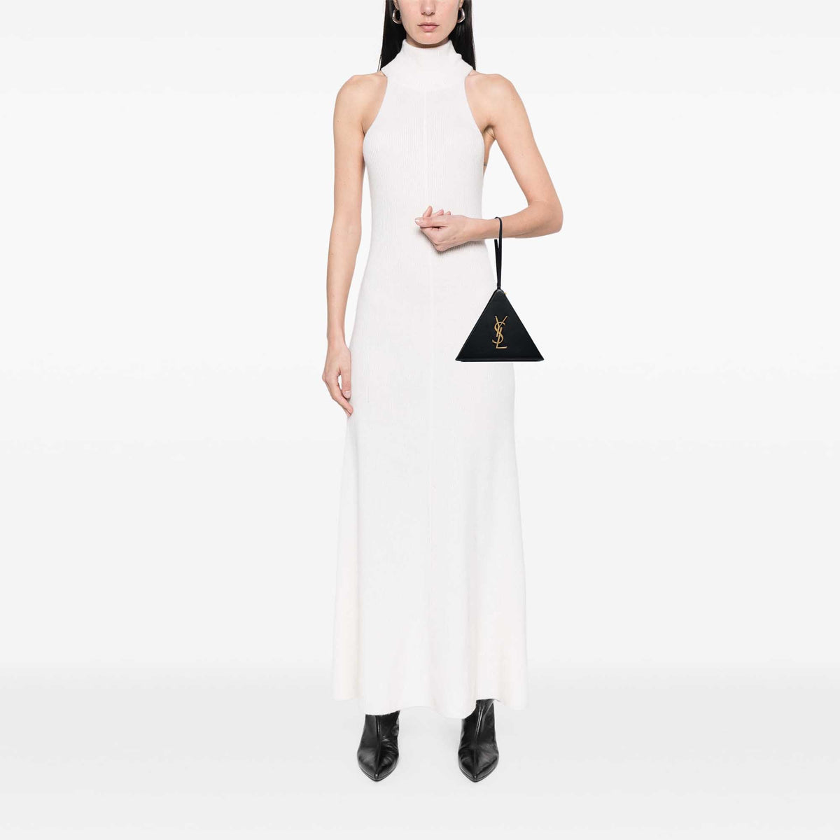 Saint Laurent Small Leather Pyramid Box Clutch