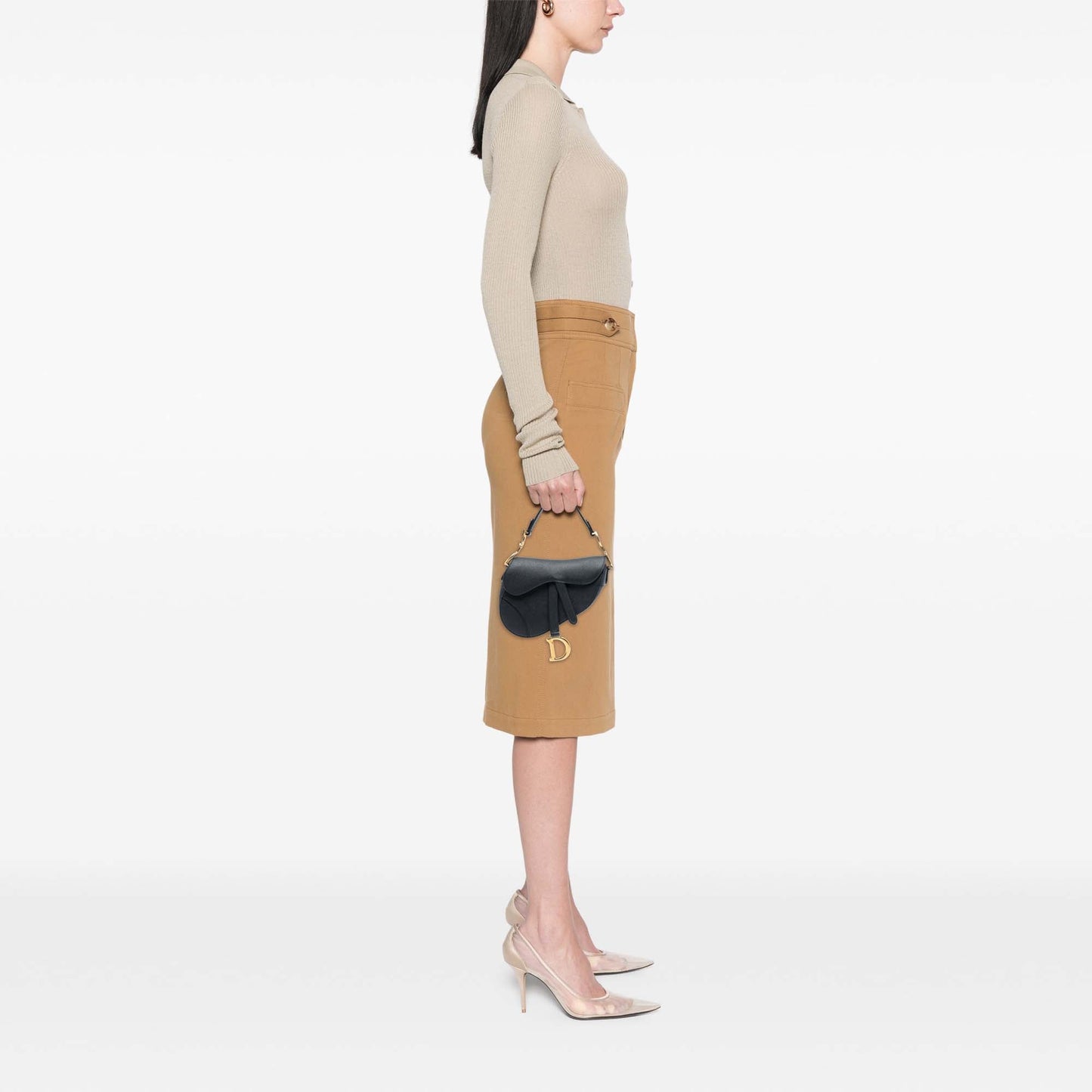 Dior Mini Grained Calfskin Saddle Bag
