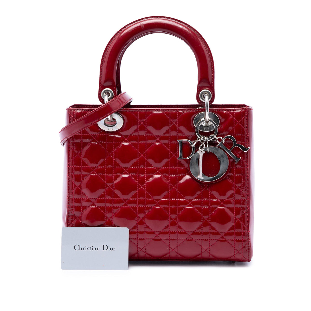 Dior Medium Patent Cannage Lady Dior