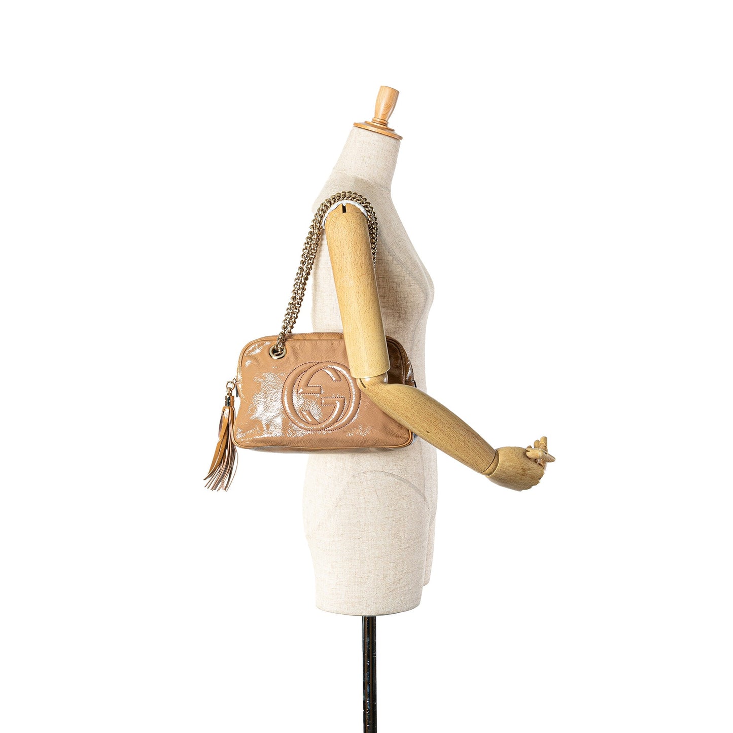 Patent Soho Chain Shoulder Bag