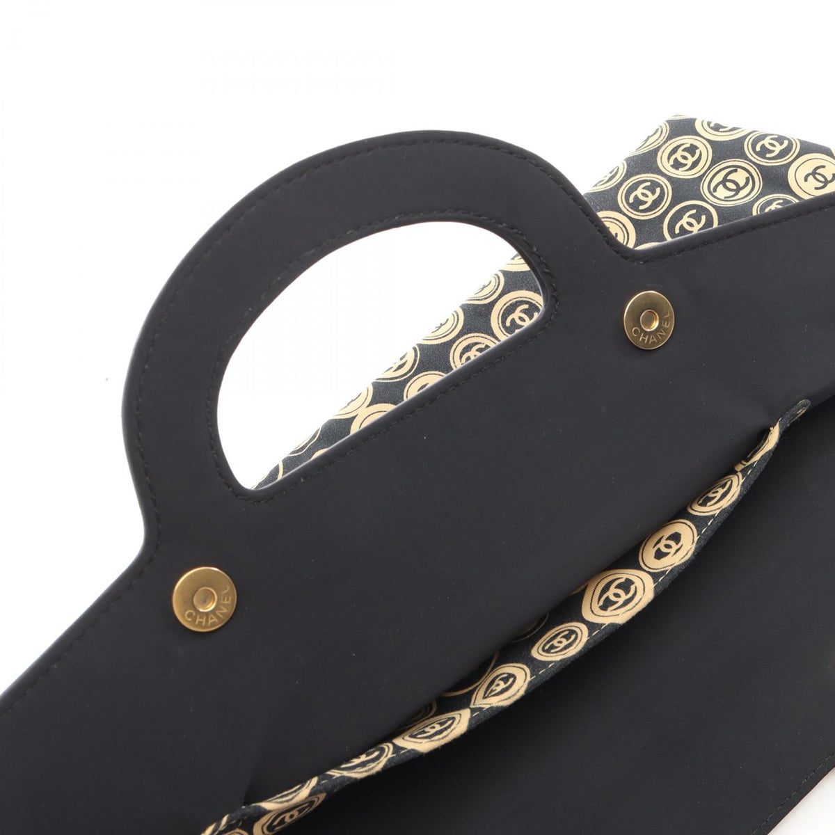 Chanel Large Printed Jersey Frame Handle Bag