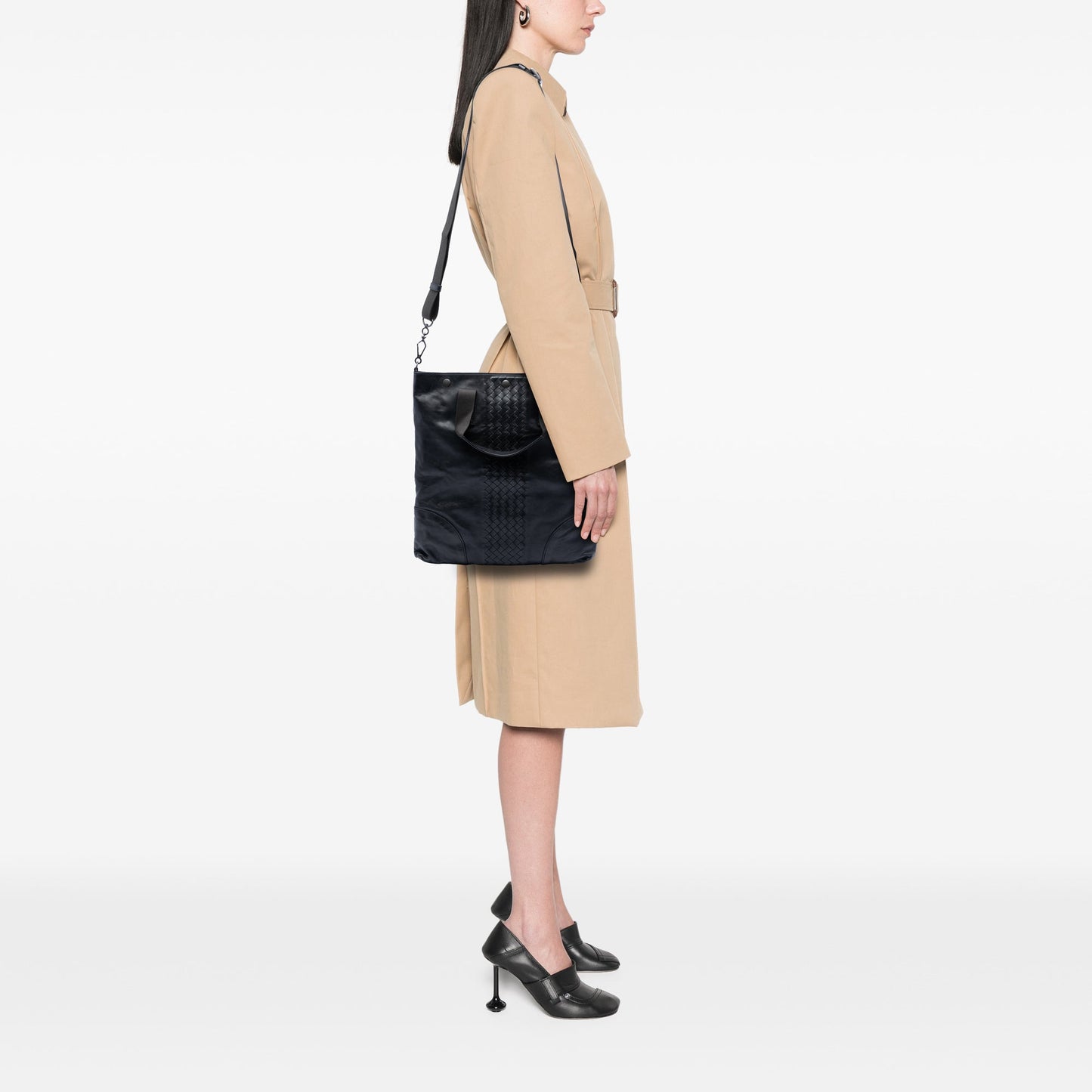 Bottega Veneta Intrecciato Trimmed Nappa Convertible Tote