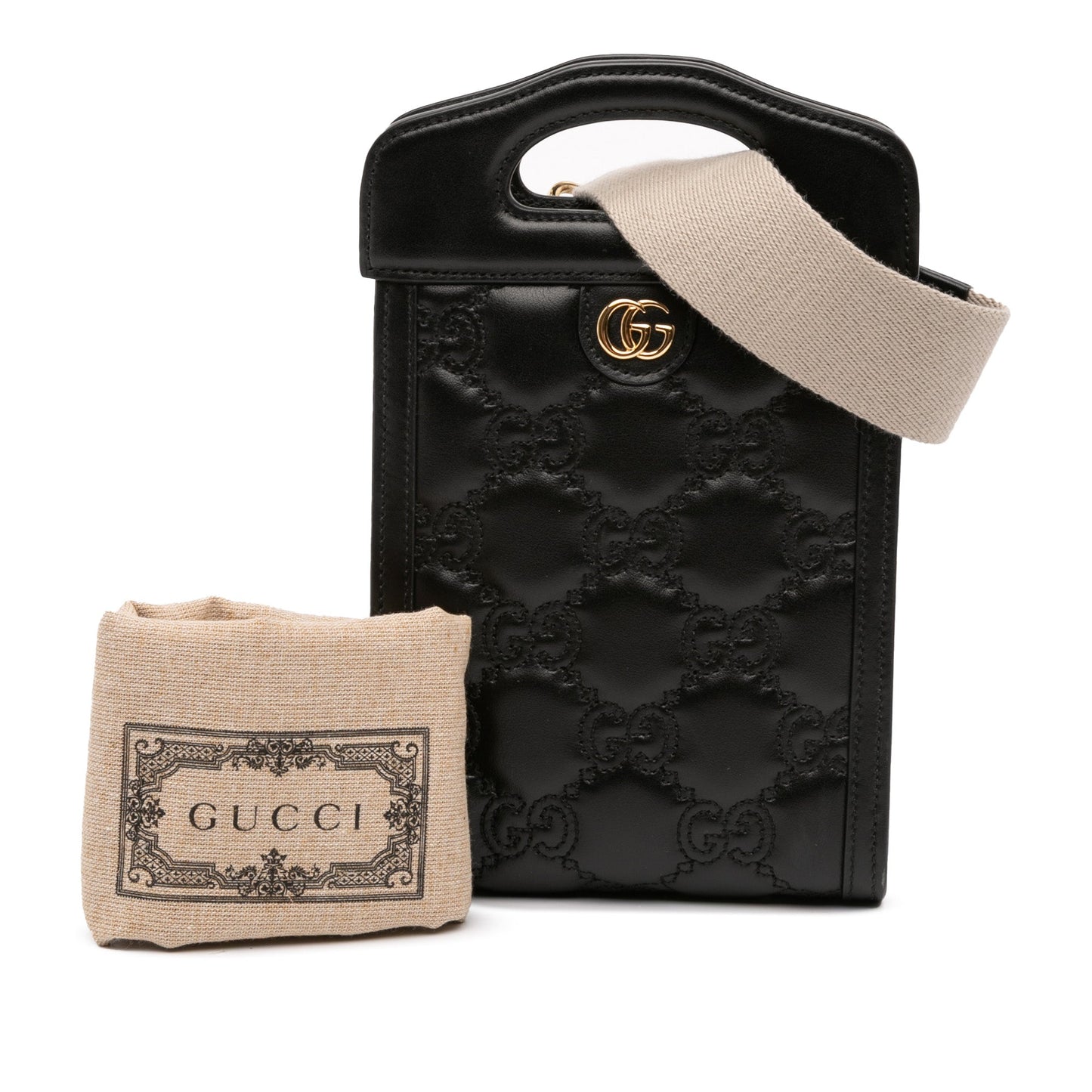 Gucci Mini GG Matelasse Leather Cut Out Handle Satchel