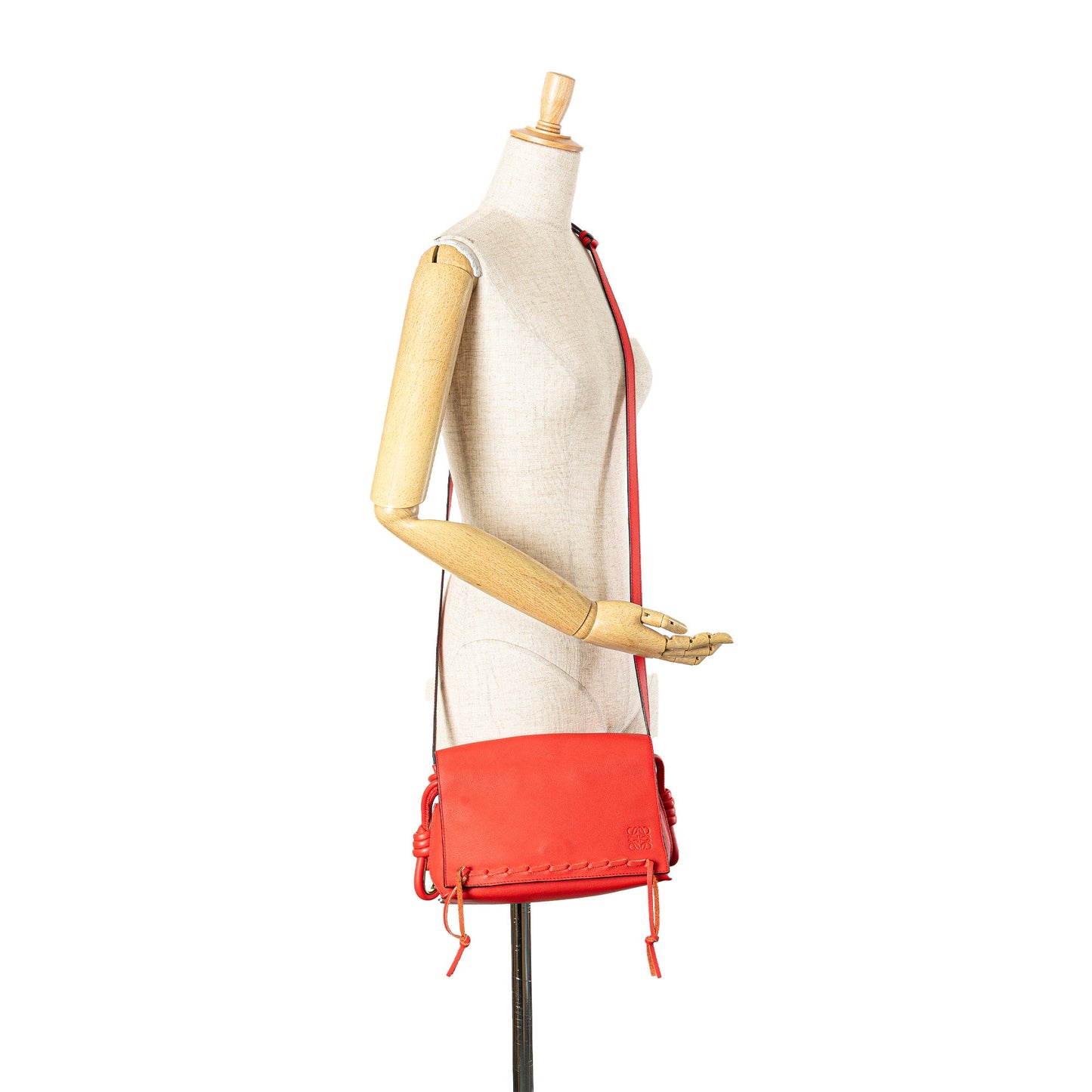 LOEWE Leather Flamenco Knot Whipstitch Crossbody