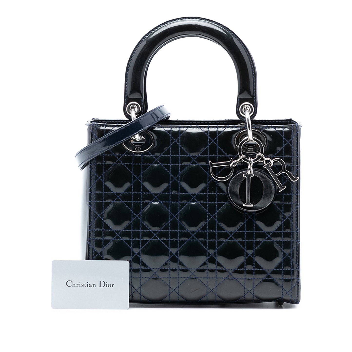 Dior Medium Patent Cannage Lady Dior