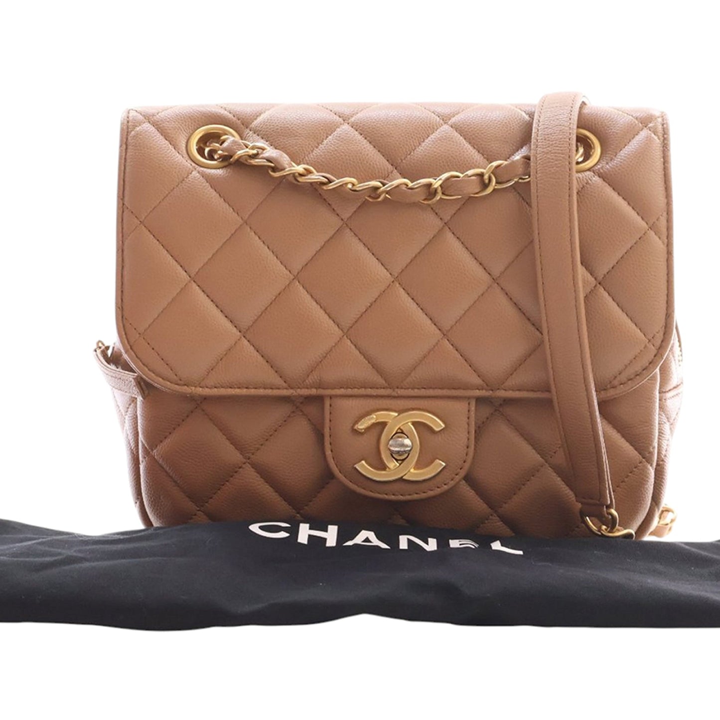 Chanel CC Quilted Caviar Crossbody