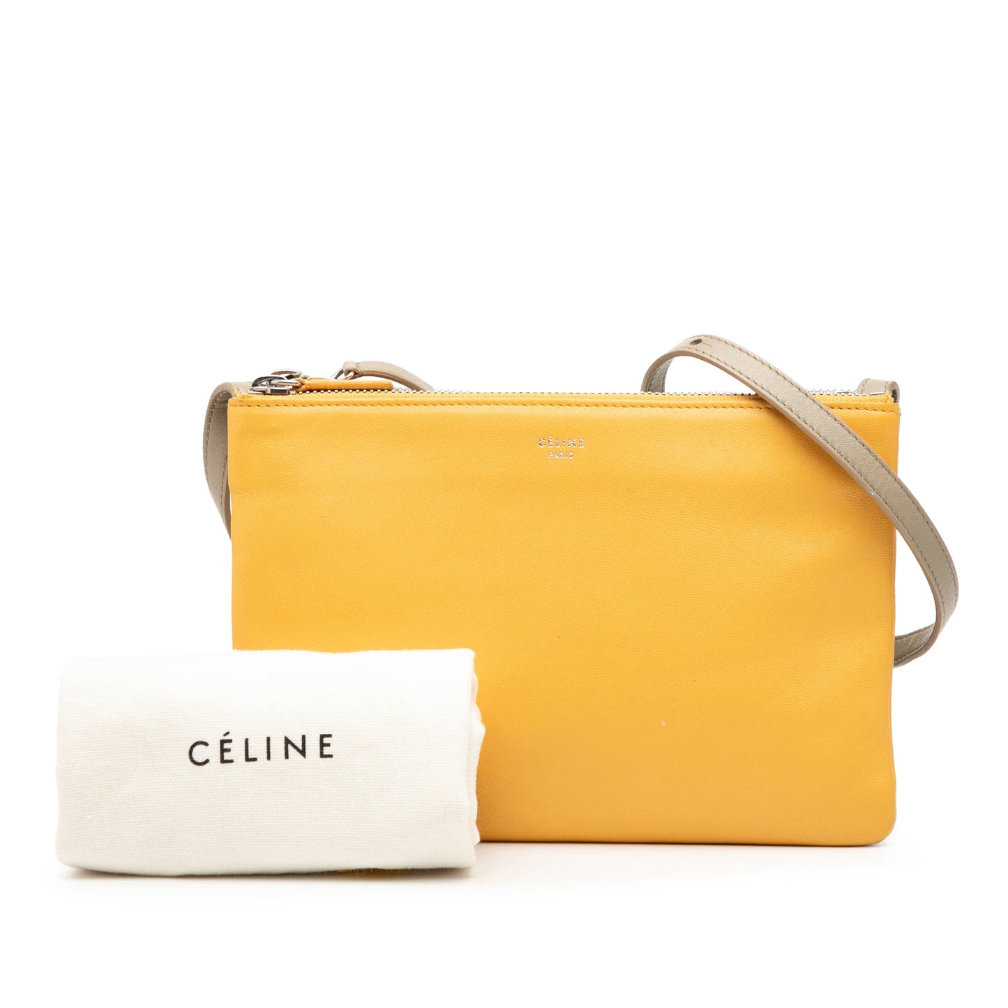 Celine Large Tricolor Lambskin Trio Crossbody