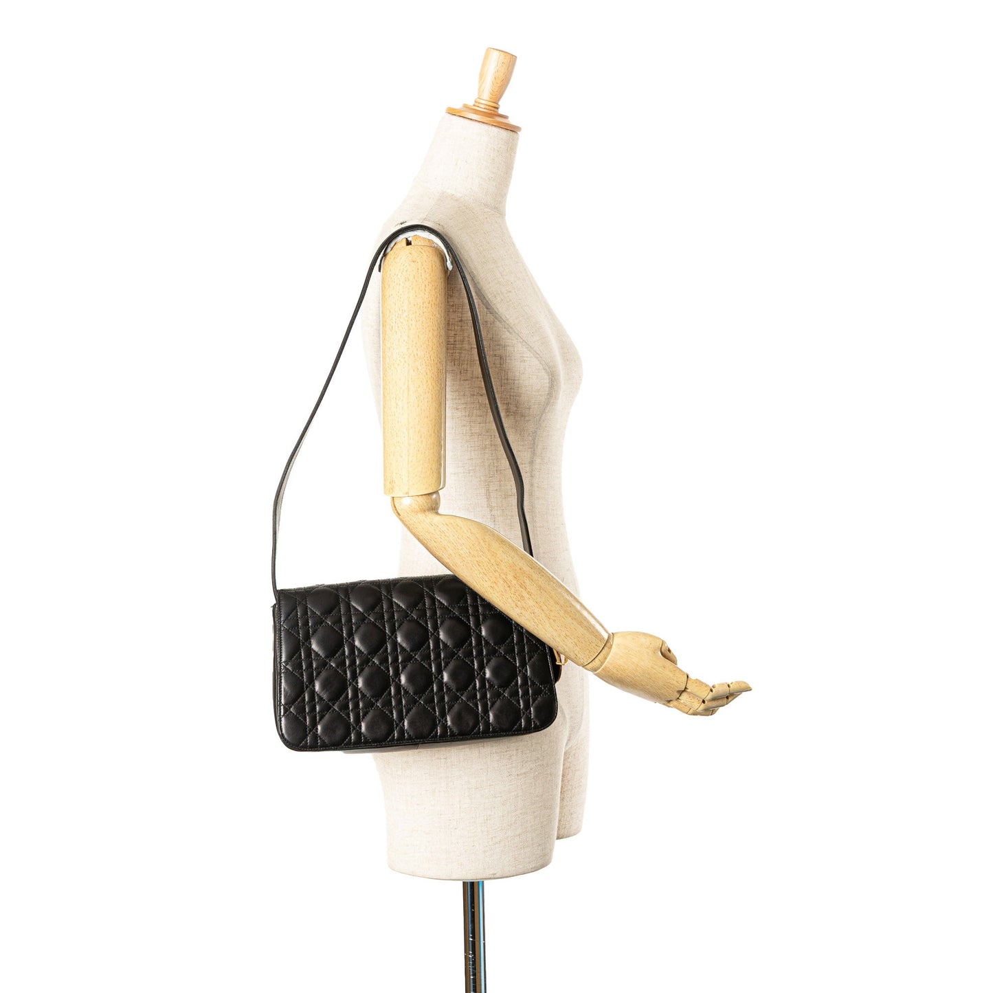 Lambskin Cannage Shoulder Bag