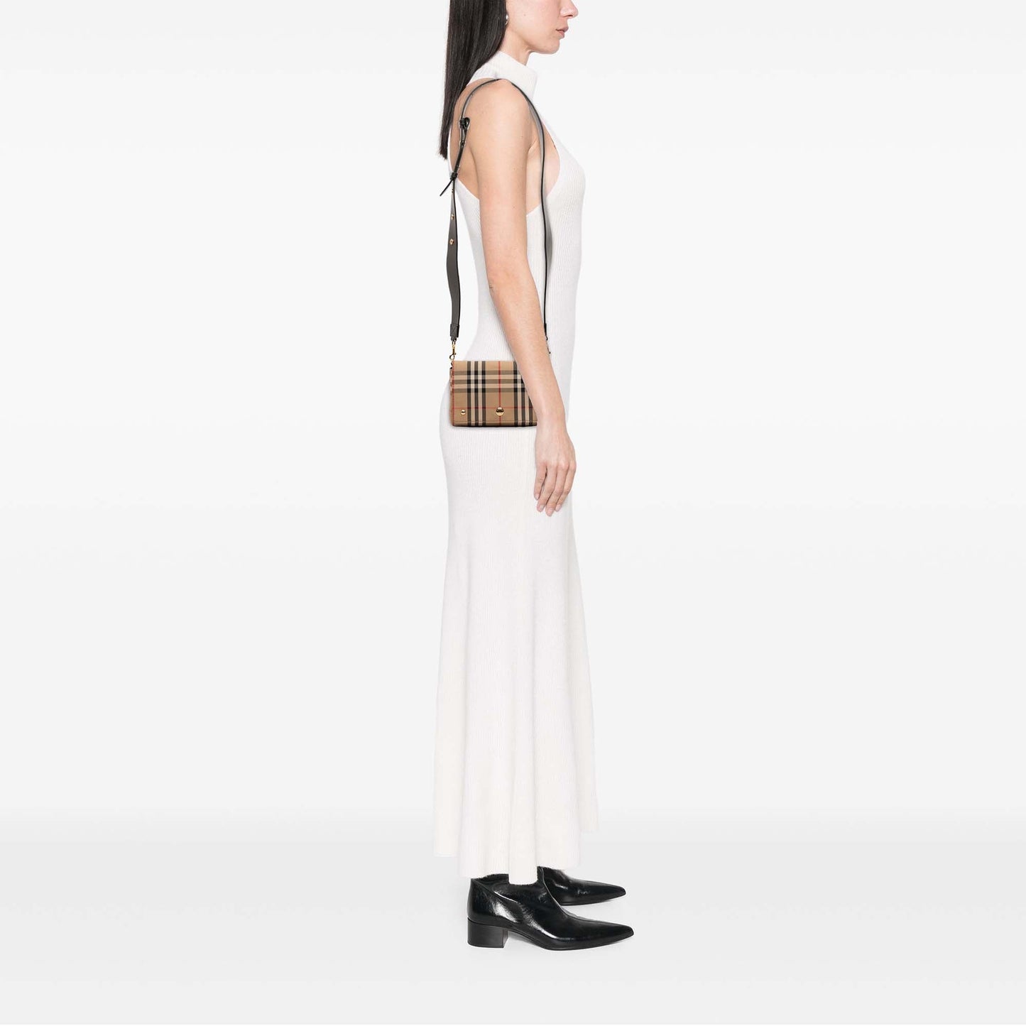 Burberry House Check Canvas Hackberry Crossbody