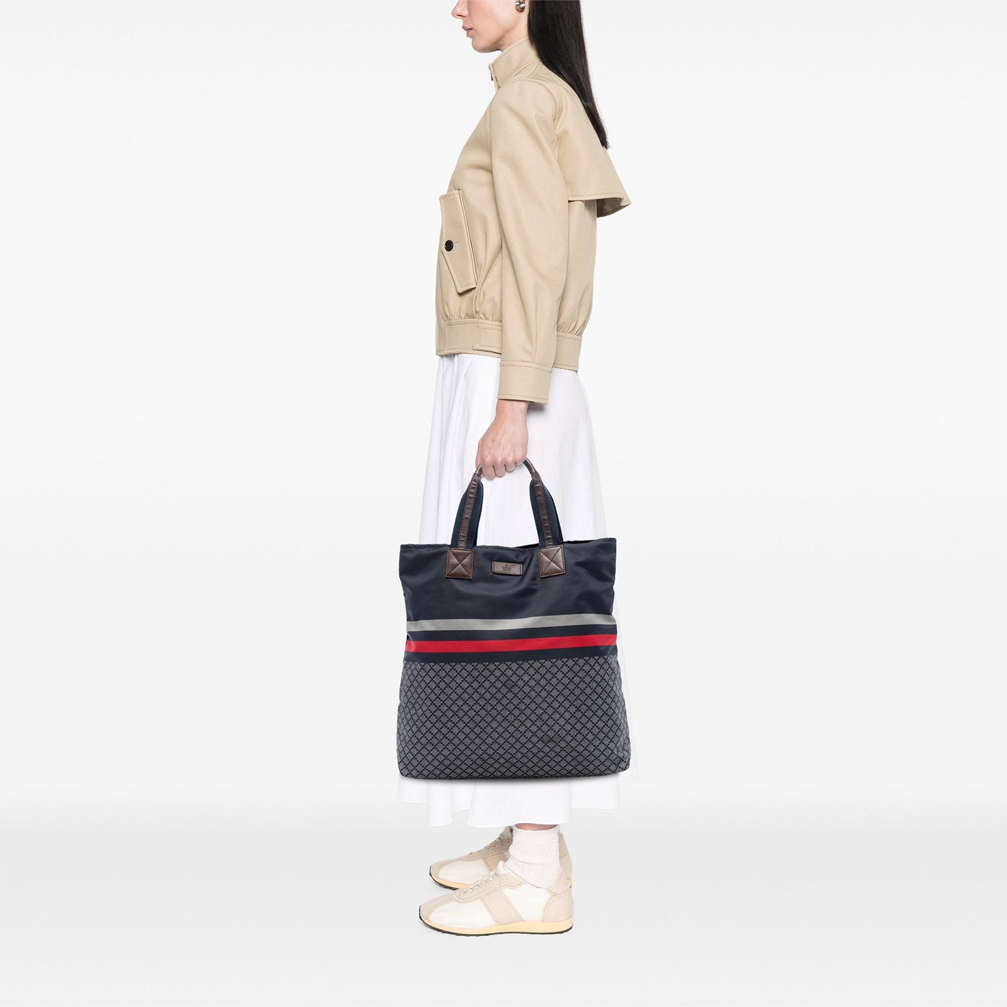 Gucci Diamante Web Nylon Tote