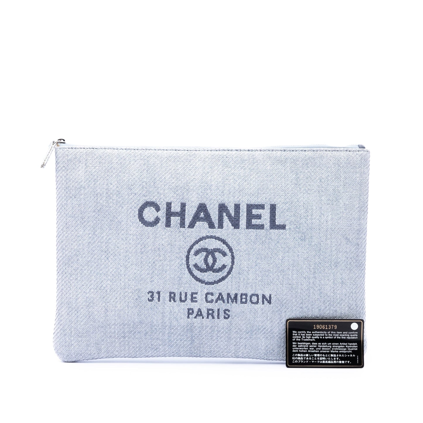 Chanel Large Canvas Deauville O Case Clutch