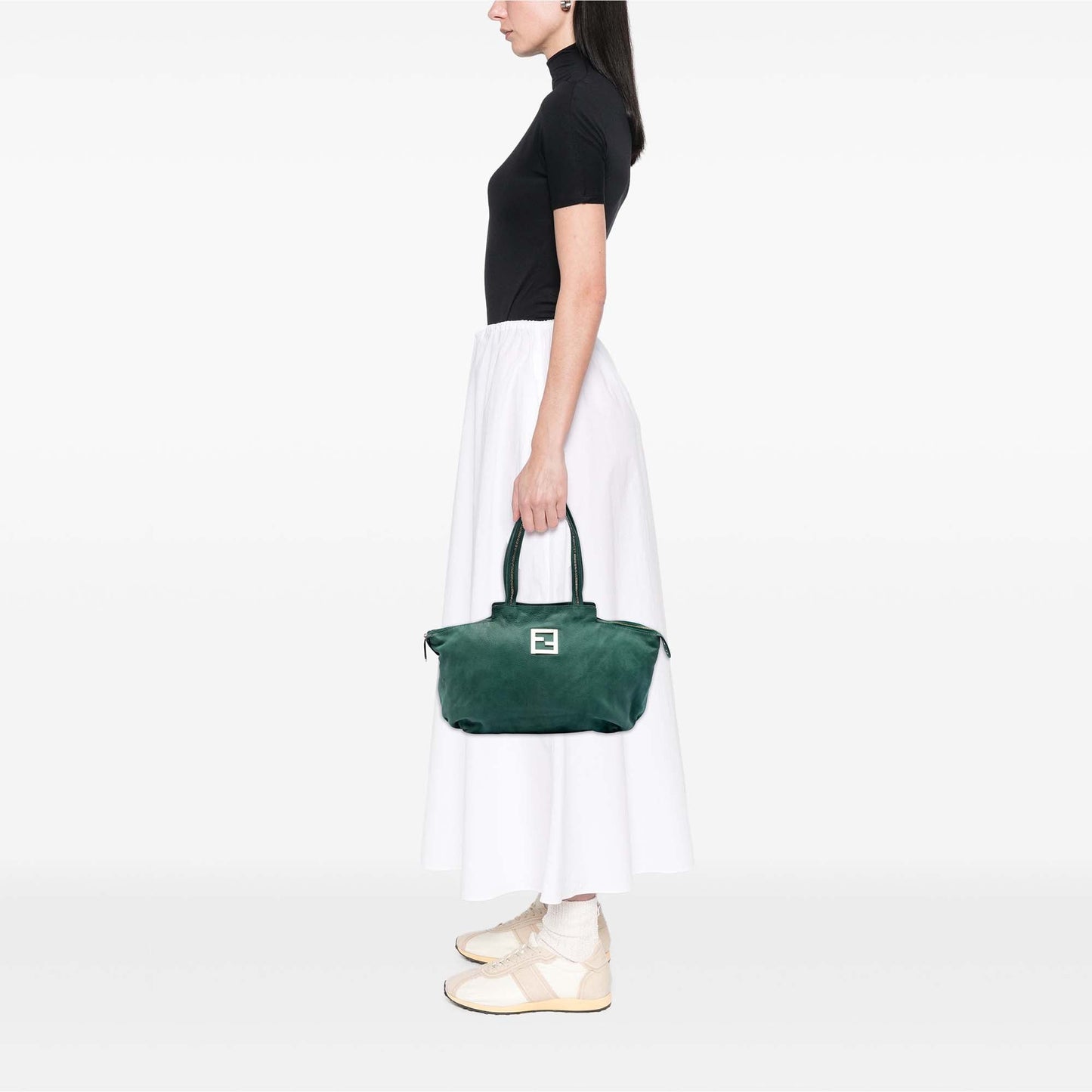 Fendi Medium FF Nubuck Chains Tote