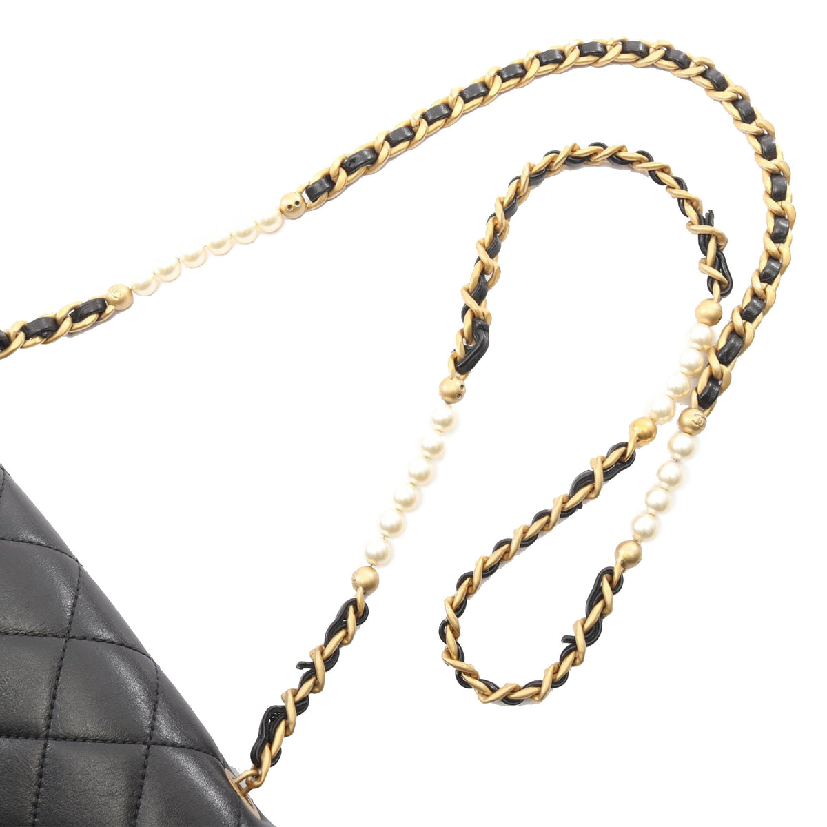 Chanel Quilted Lambskin Pearl Side Flap