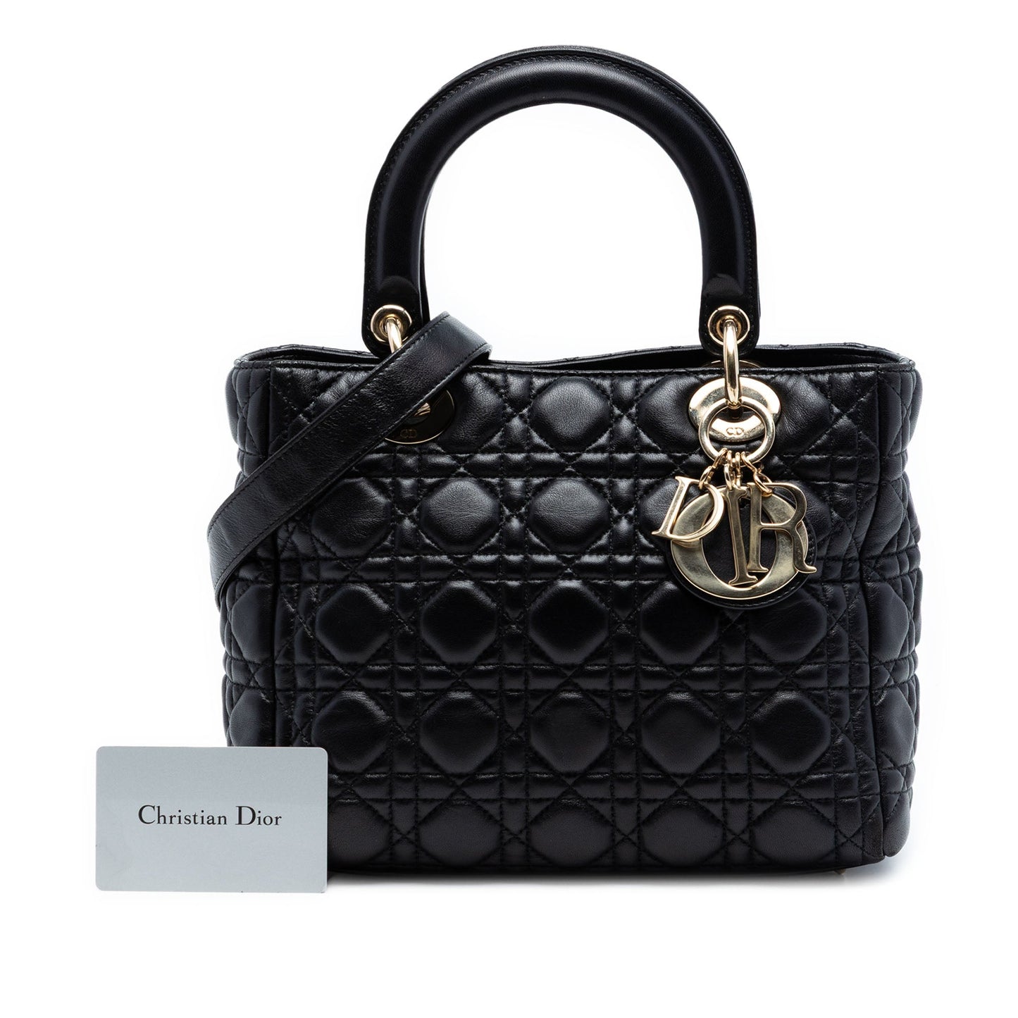Dior Medium Lambskin Cannage Lady Dior
