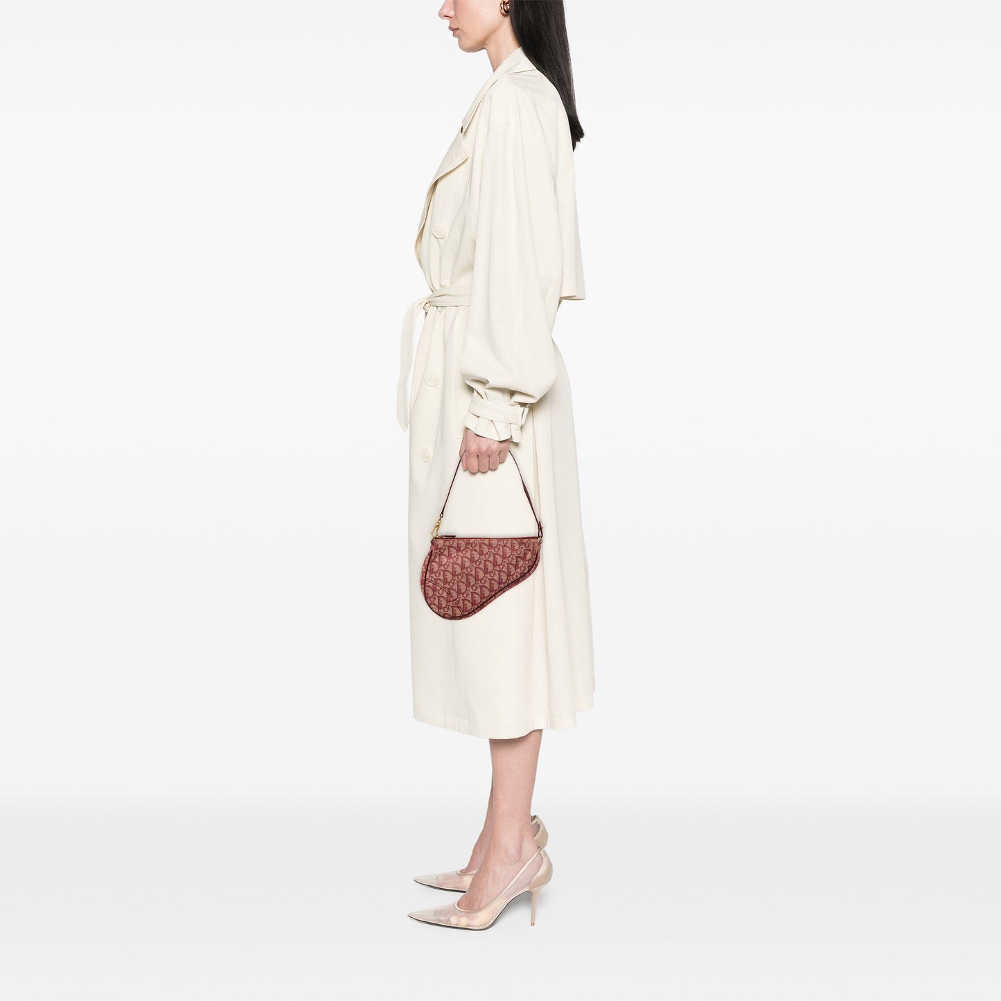 Dior Mini Diorissimo Canvas Saddle Pochette