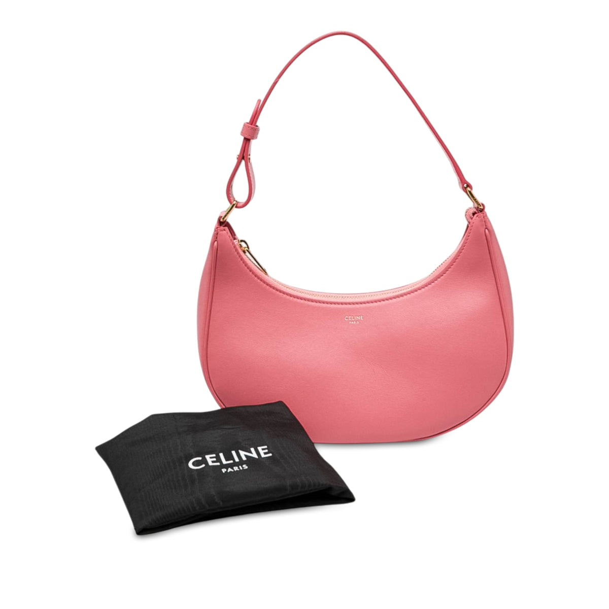 Celine Leather Ava Shoulder Bag — Pink
