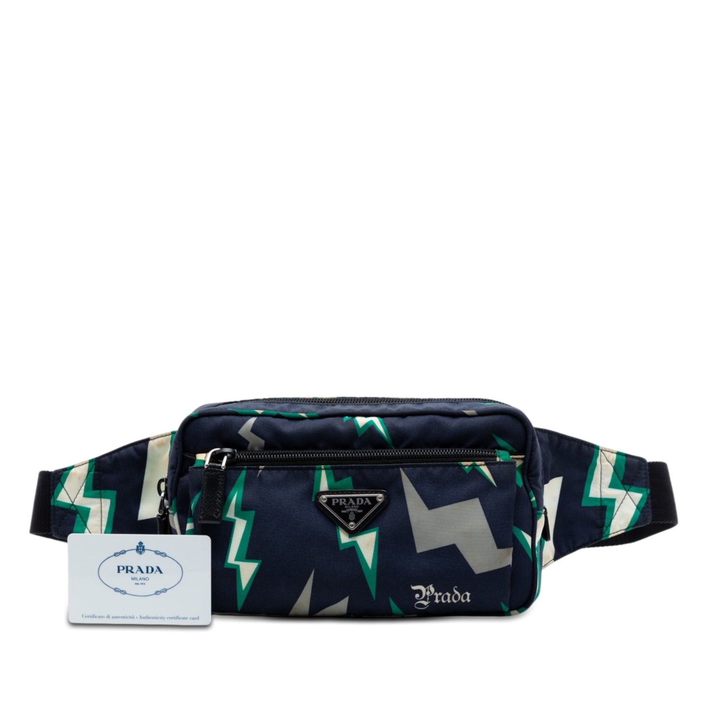 Prada Universal Studios Tessuto Frankenstein Thunder Belt Bag