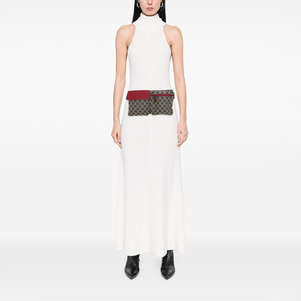 Gucci GG Canvas Web Double Pocket Belt Bag