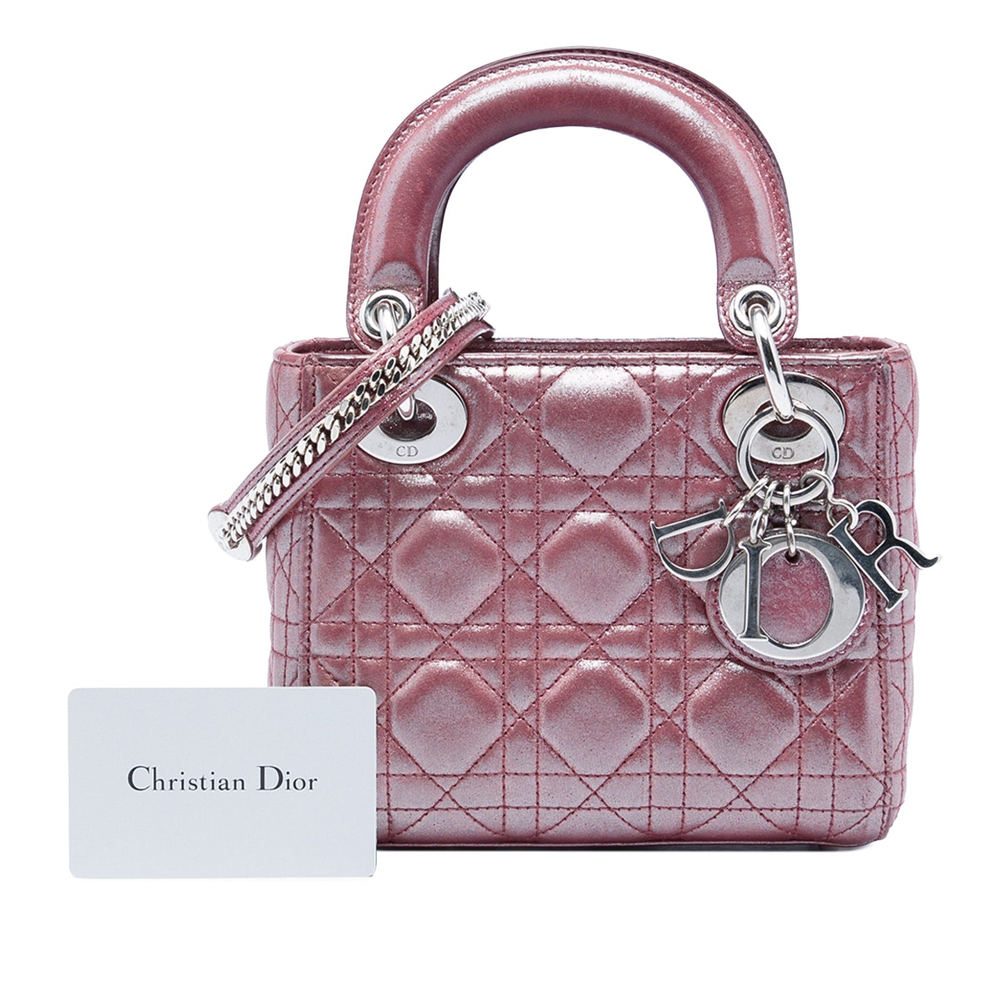Dior Mini Iridescent Lambskin Cannage Lady Dior