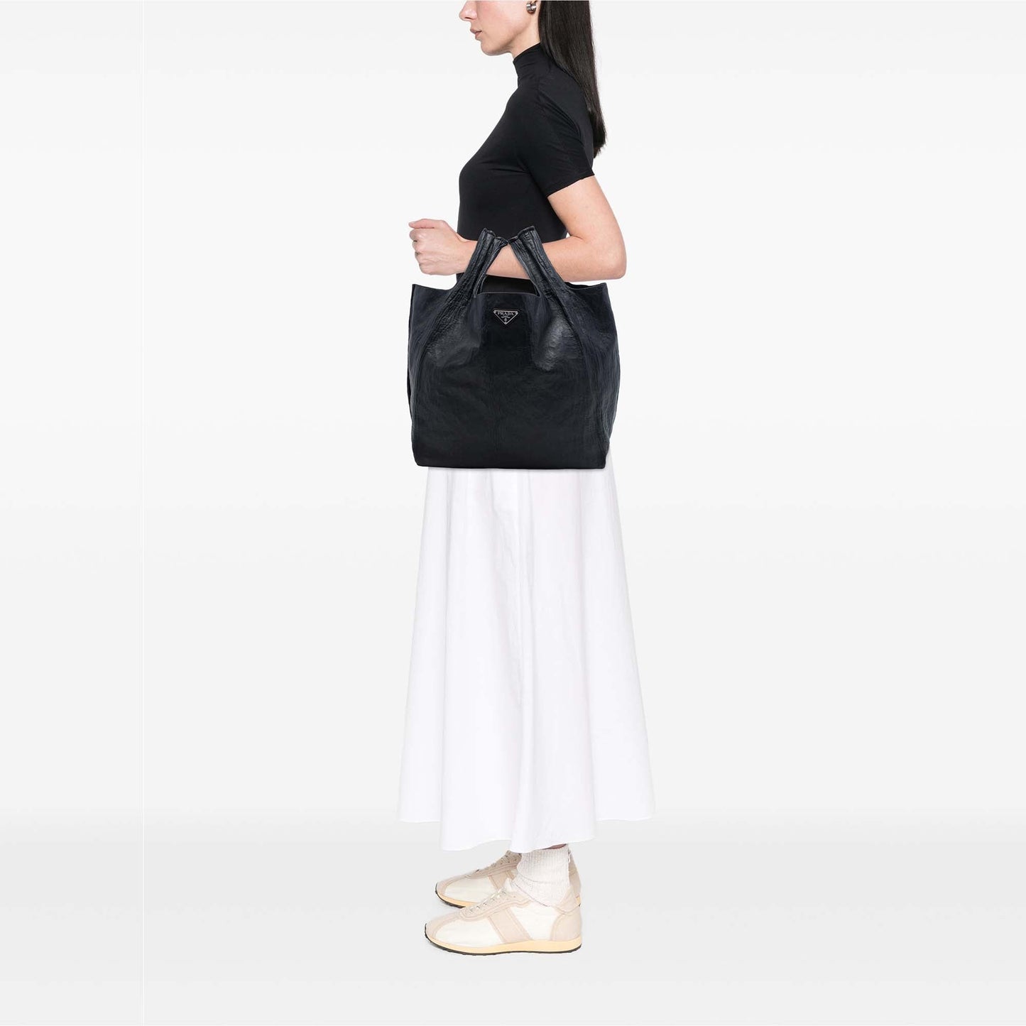 Prada Crinkled Nappa Tote