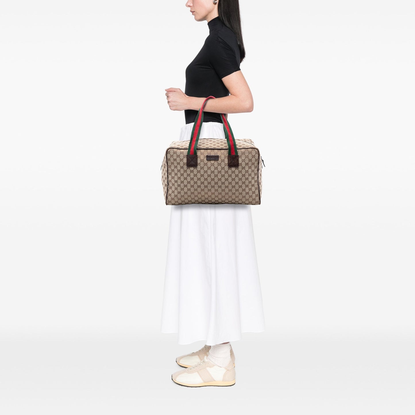 Gucci GG Canvas Web Duffle Bag