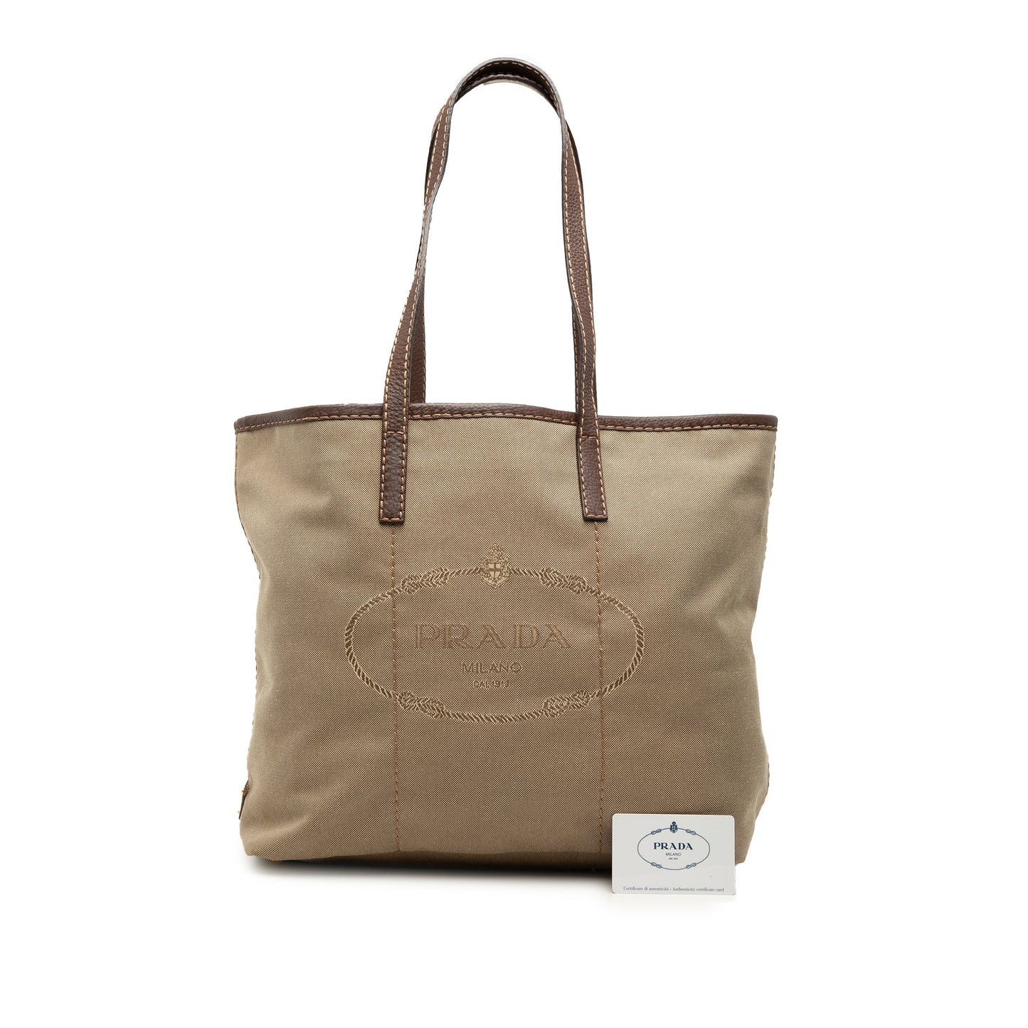 Prada Canvas Canapa Logo Tote