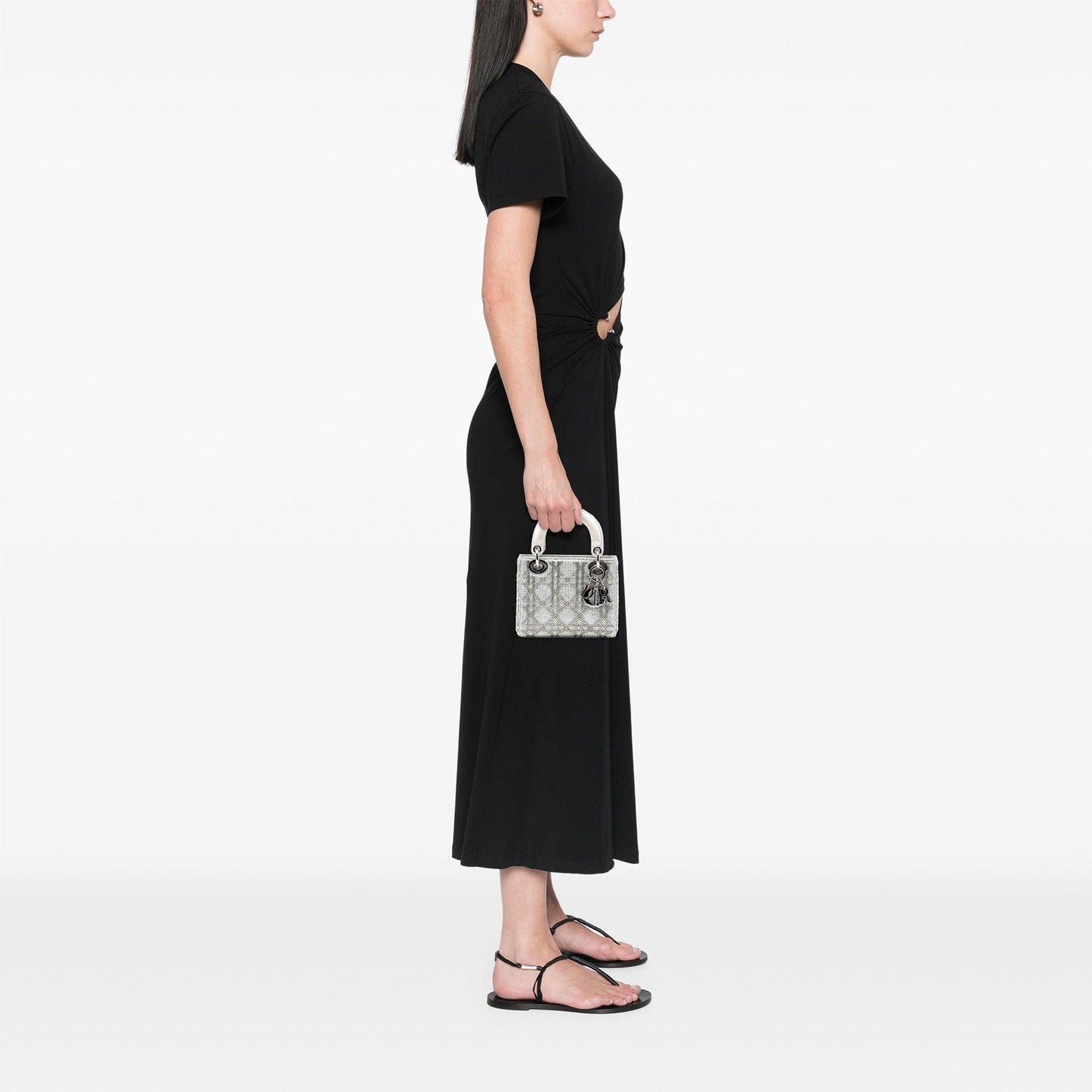Dior Mini Tweed Cannage Beaded Lady Dior