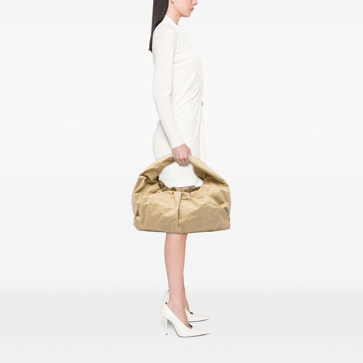 Bottega Veneta Large Kraft Paper The Shoulder Pouch
