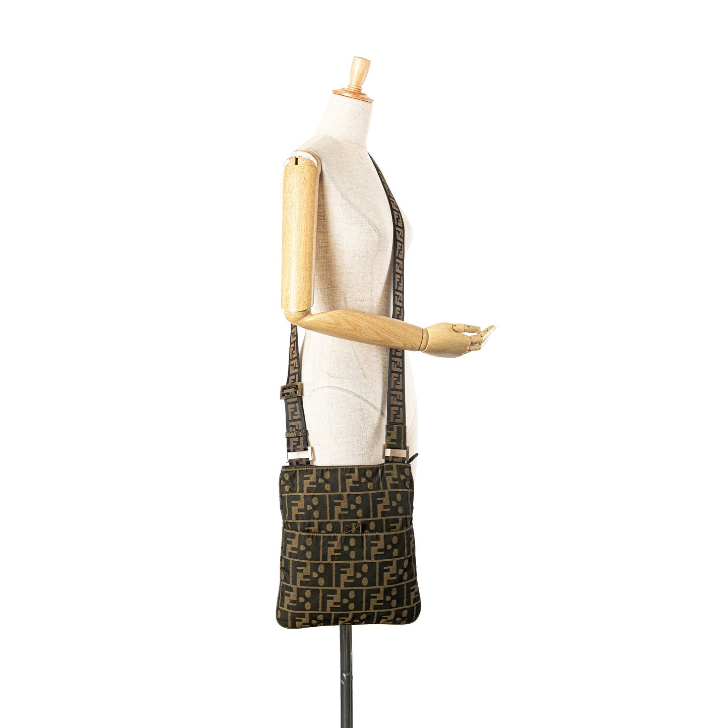 Fendi Zucca Canvas Skull Crossbody