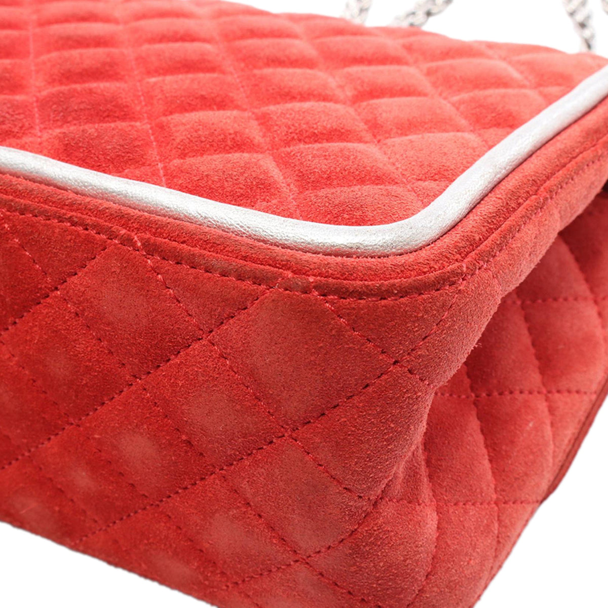 Chanel Quilted Suede Reissue 2.55 Double Flap 225 — Red