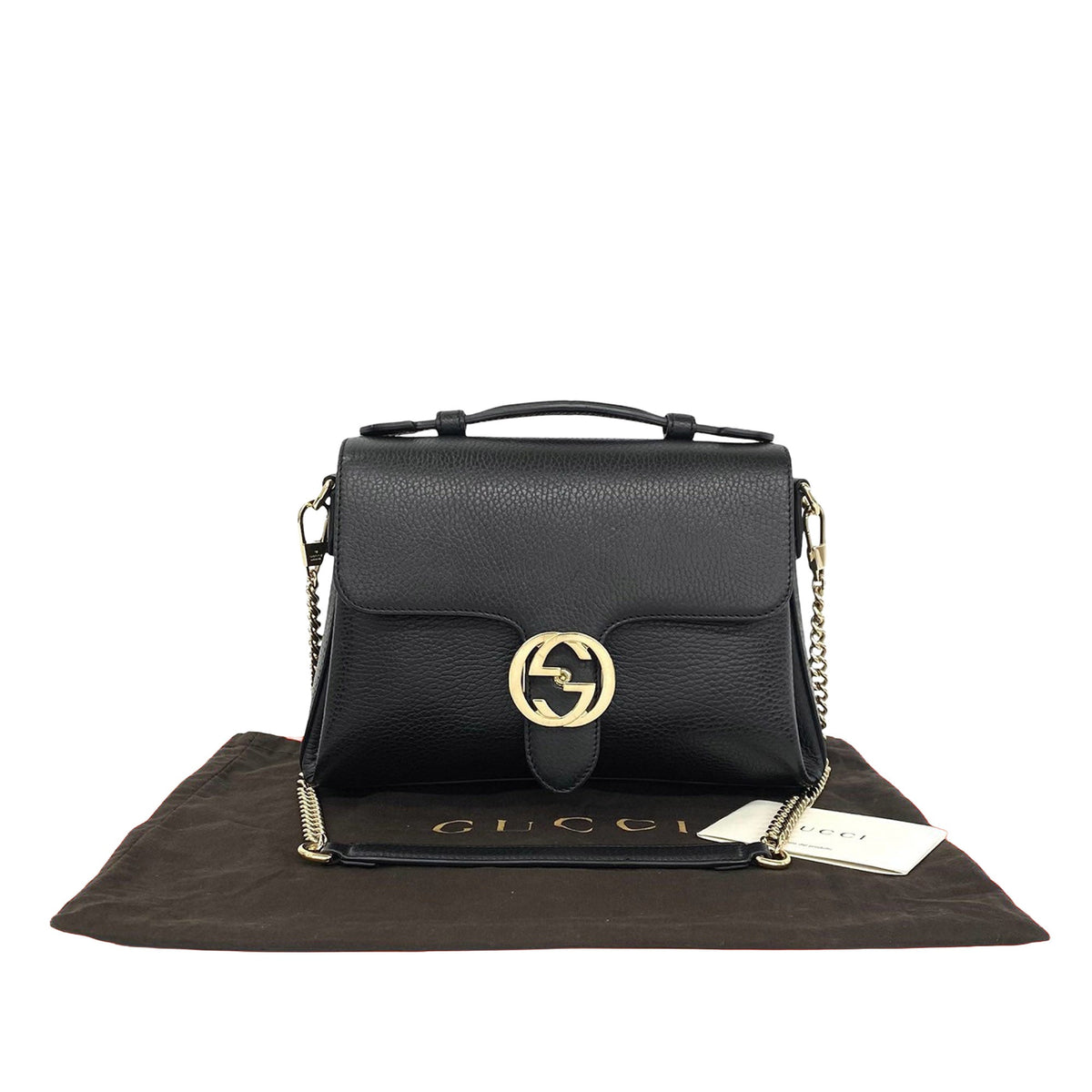 Gucci Small Dollar Calf Interlocking G Satchel