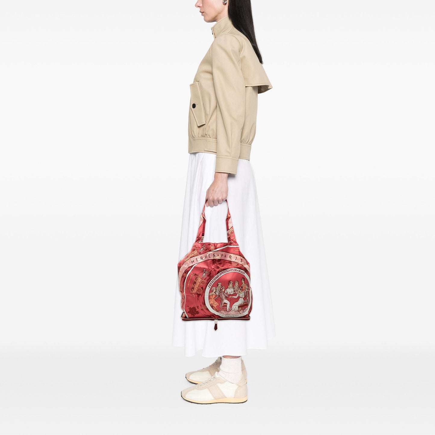 Hermès Jeu des Omnibus et Dames Blanches Silky Pop Tote