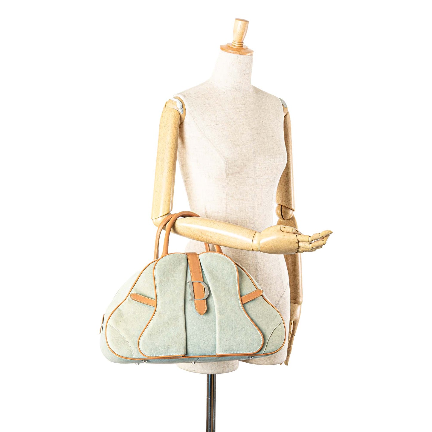 Dior Denim Double Saddle Bowler Bag