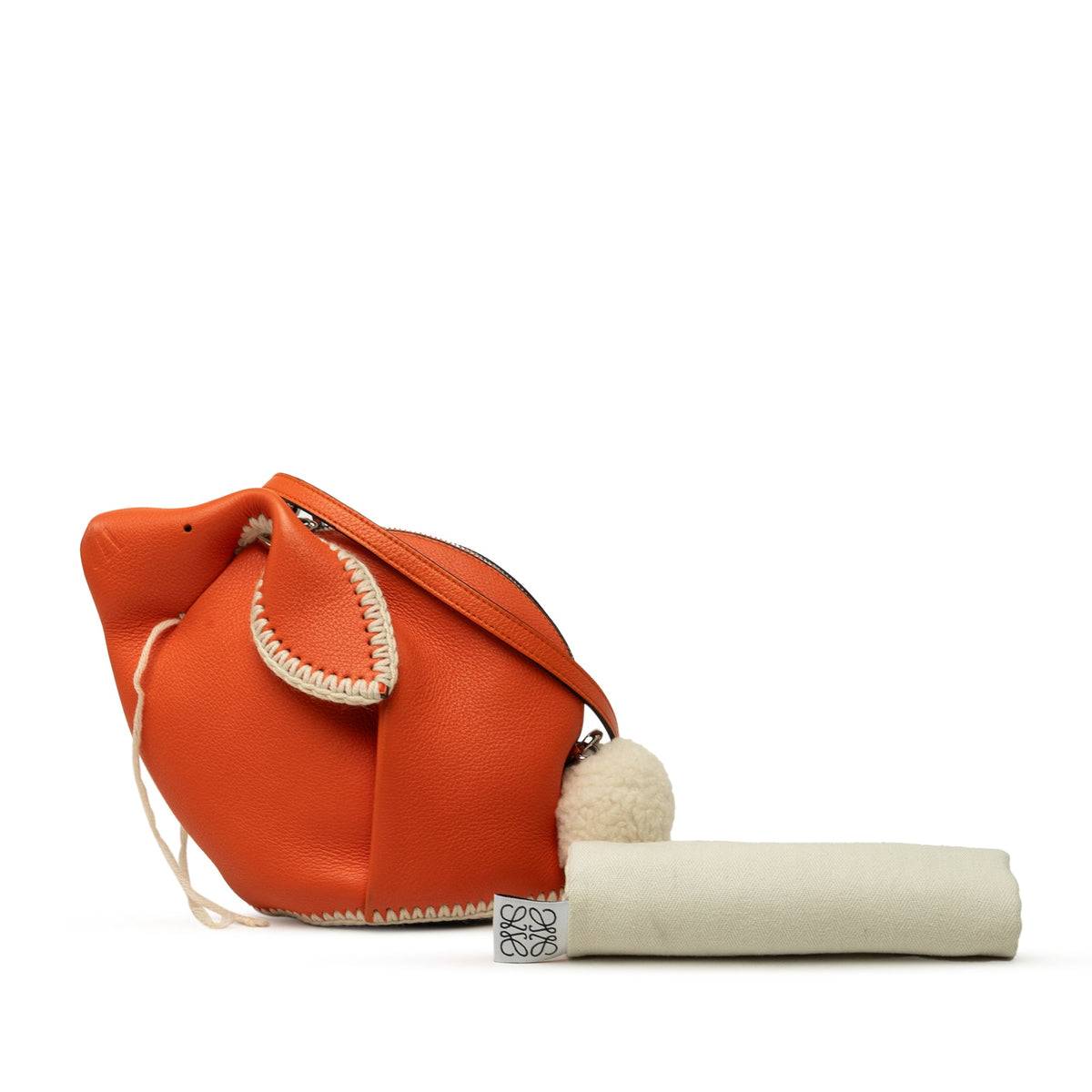 LOEWE Mini Calfskin Stitched Bunny Crossbody
