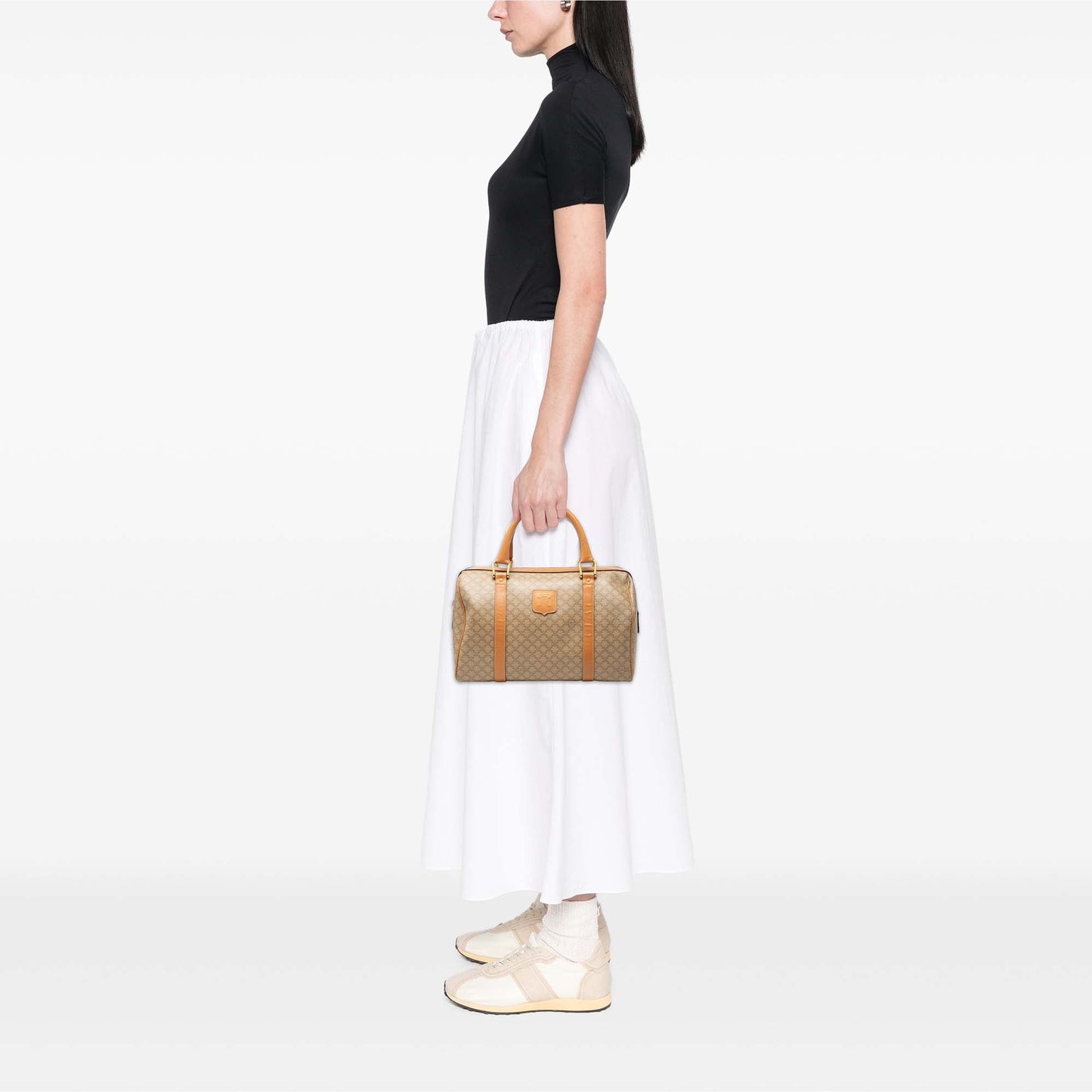Celine Macadam Coated Canvas Boston Bag