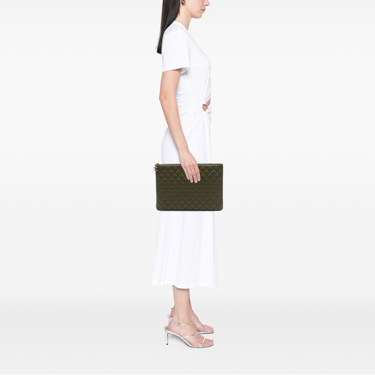 Chanel Large Quilted Lambskin Cuba La Habana O Case Clutch