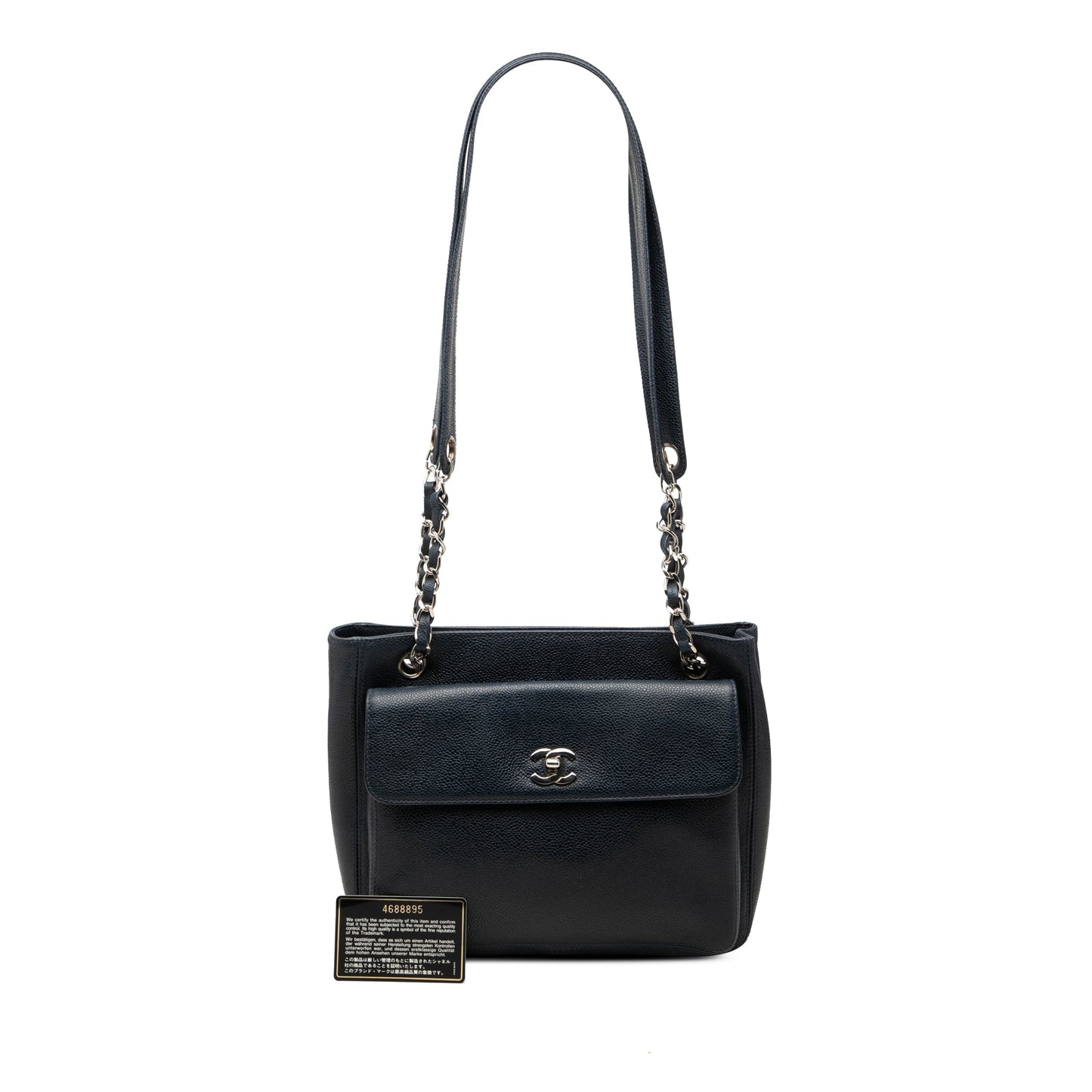 Chanel CC Caviar Front Pocket Shoulder Bag
