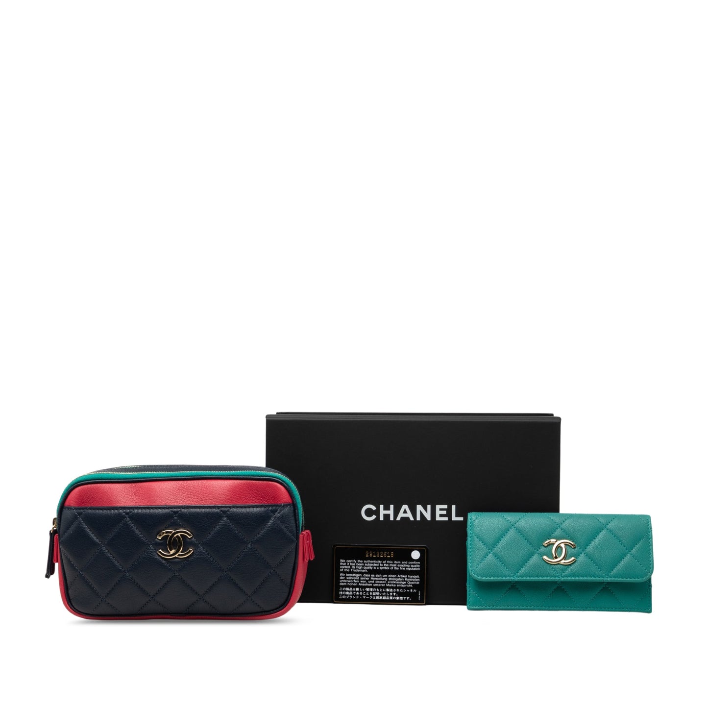 Chanel Tricolor Quilted Goatskin In and Out Belt Bag